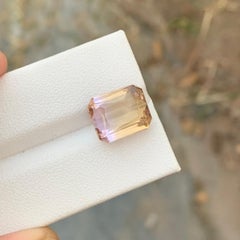 7,10 carati di ametrino naturale sfuso a forma di smeraldo dalla miniera di terra