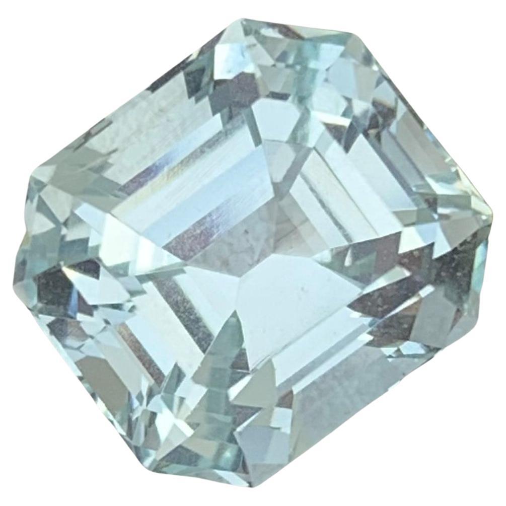 7.10 Carats Natural Loose Light Seafoam Aquamarine from Shigar Valley Mine For Sale