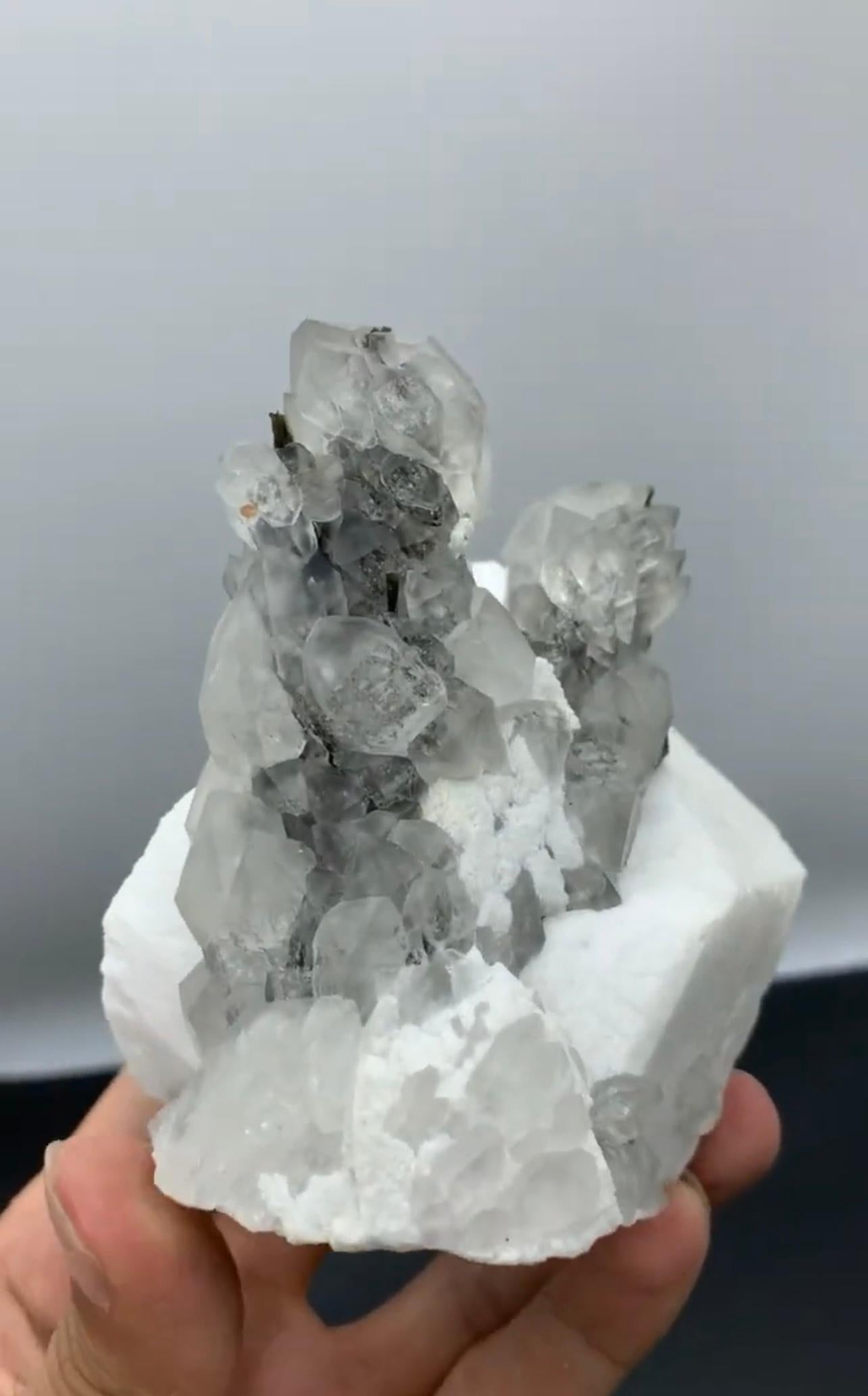 Product Information:

Specimen Type: Quartz on Feldspar

Weight: 710 grams

Dimension: H: 9.7 x W: 8 x D: 8.7 cm

Origin: Raikot Village, Chilas City, Diamer District, Gilgit Baltistan Province, Pakistan 

Treatment: None

Description: 

This
