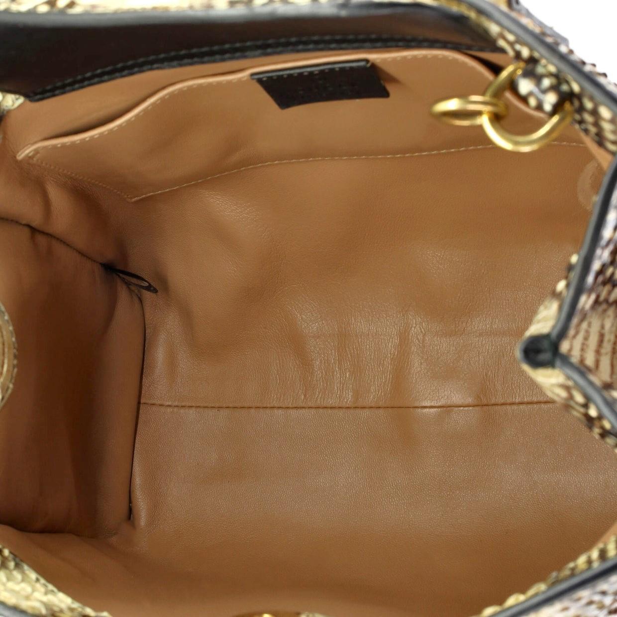 $7100 New With Tags Gucci Python Bamboo Medium Diana Bag For Sale 5
