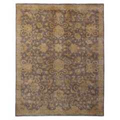 7'10 "x10' Brown Ziegler Mahal All Over Design Rugs en laine noués à la main