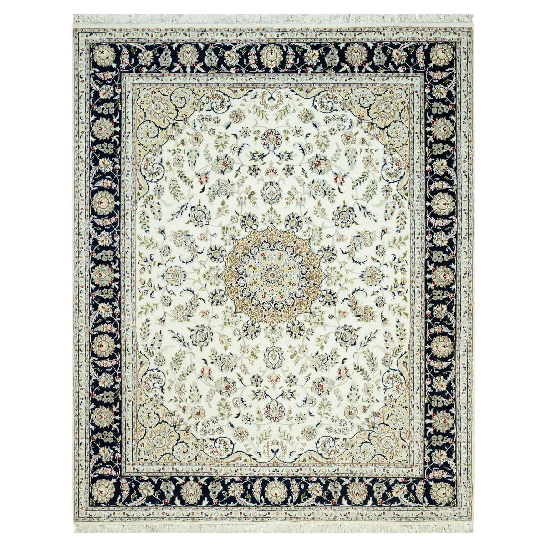 7
10 "x10
 Tappeto Origami Bianco Annodato a Mano 250 KPSI Nain Designs in Lana a Trama Densa in vendita