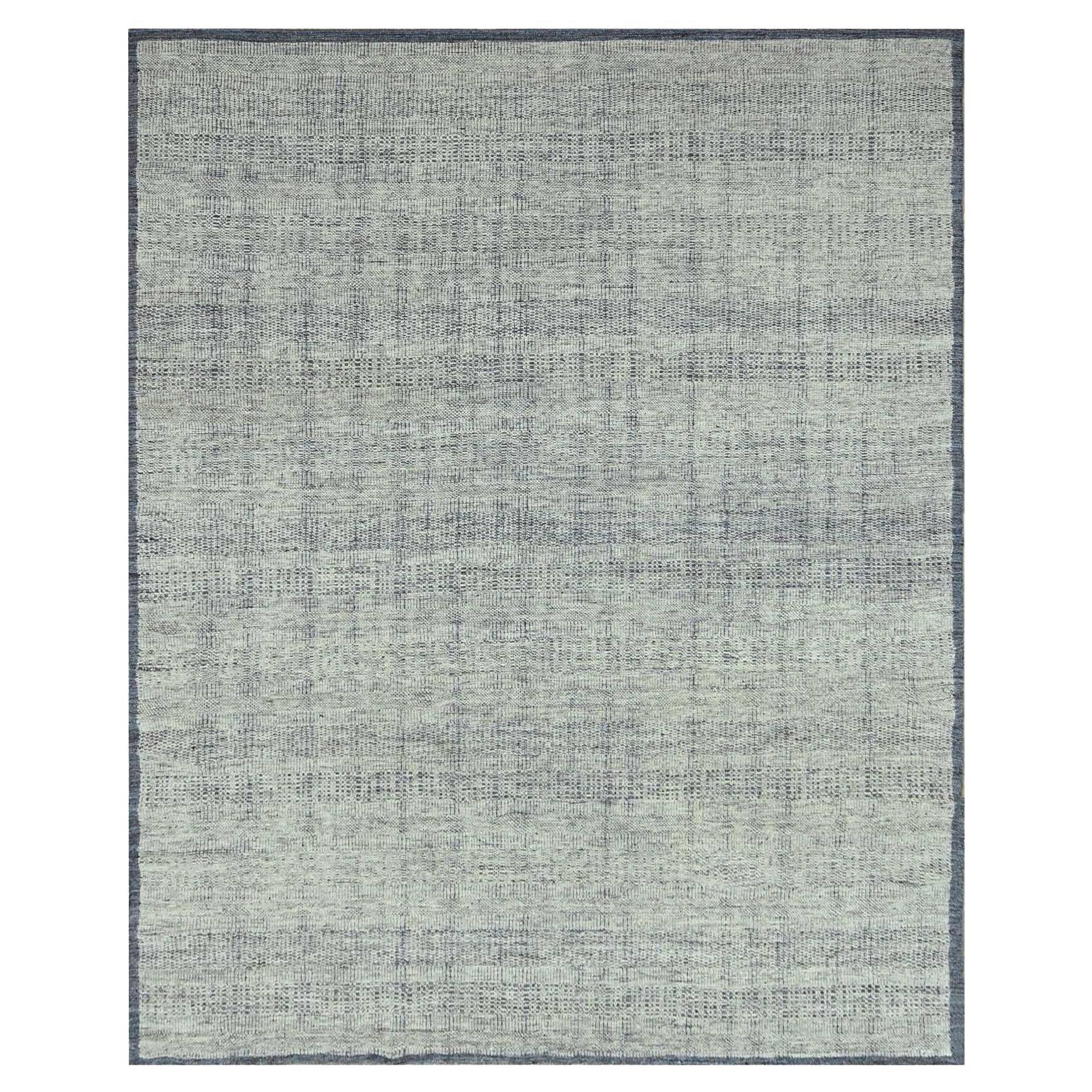 7
10 "x10
 Yale Blau Distressed und Oxidiert Gras Design Hand geknüpft Wolle Teppich