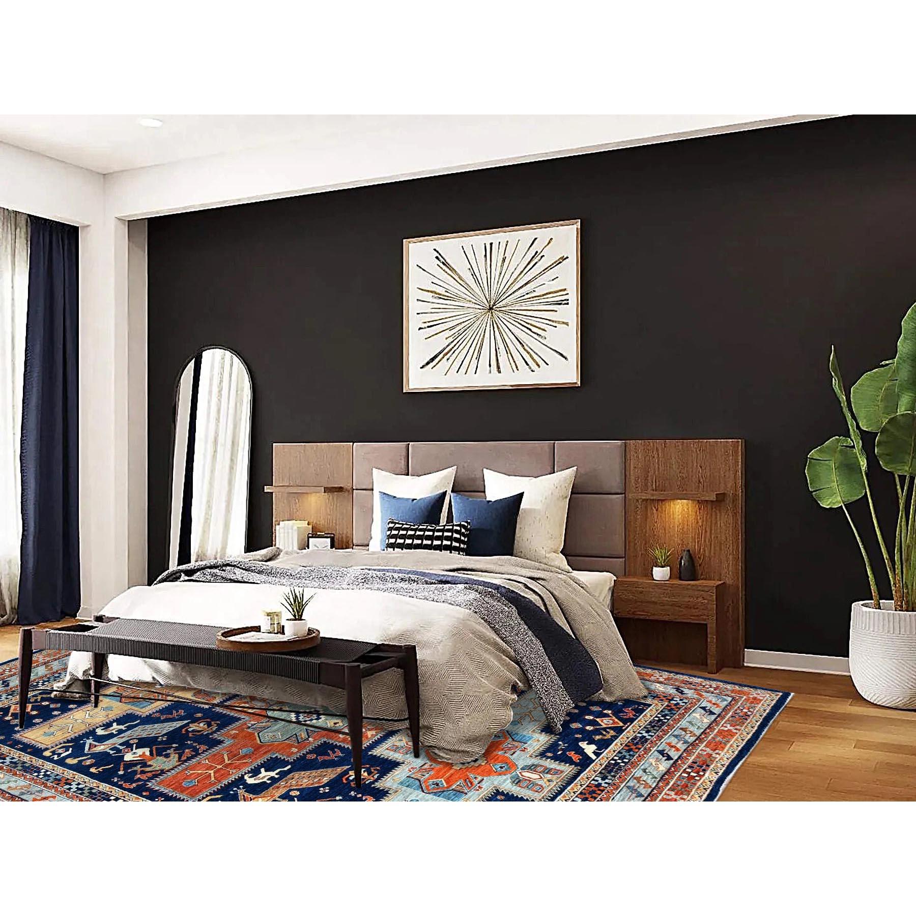 Il s'agit d'un véritable tapis d'Orient d'inspiration arménienne et de style caucasien, noué à la main, en pure laine. Il a été noué pendant des mois et des mois selon des techniques de tissage séculaires par des artisans experts.
Matières premières