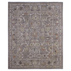 7'10 "x9'8" Brown Brown Mahal All Over Design Hand Knotsted Wool Oriental Rugs
