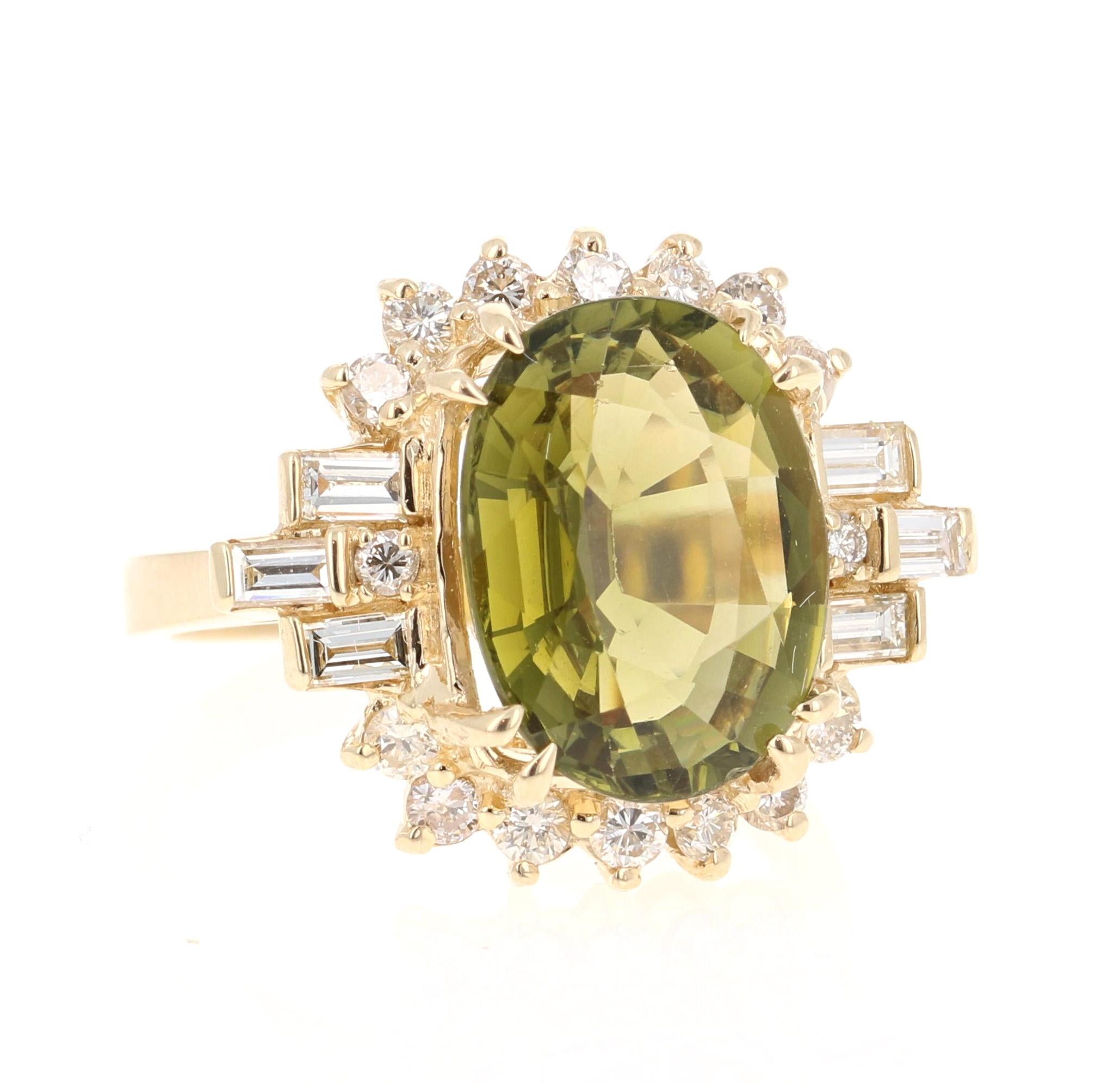 olive diamond ring