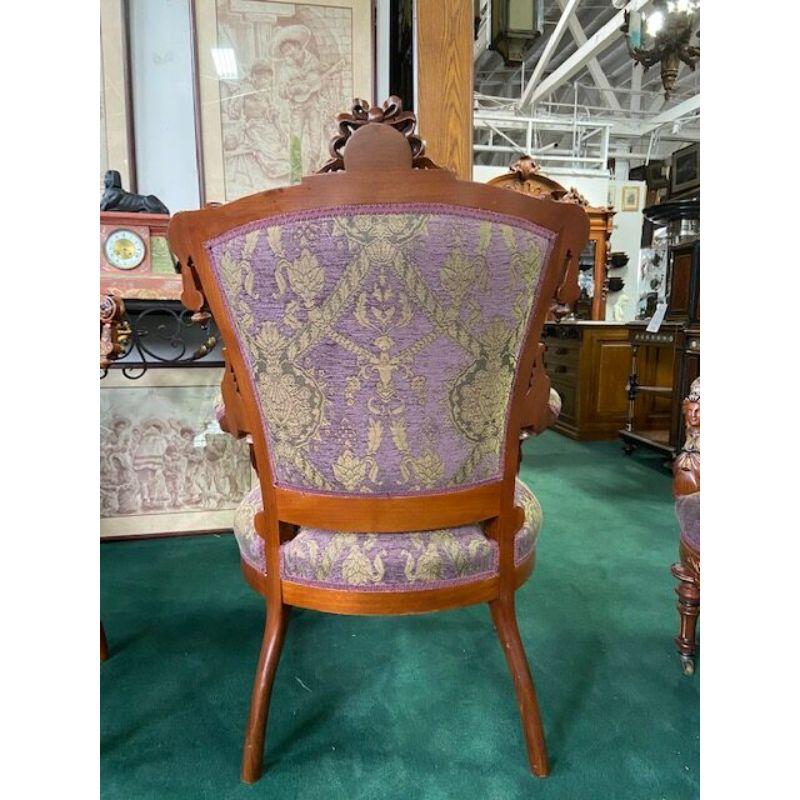 #7115 7-Piece Walnut Renaissance Revival Parlor Set by John Jelliff C.1875 For Sale 4