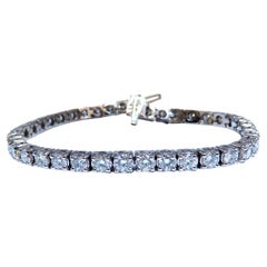 7.11ct Natural Round Diamonds Tennis Bracelet Classic 14 Karat White Gold