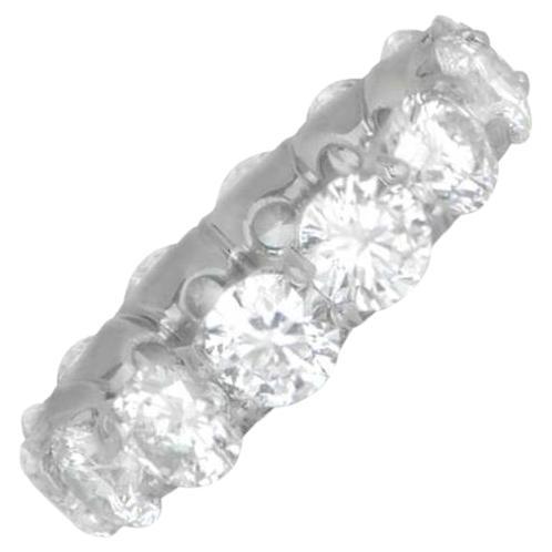 Memoryring, 7,11 Karat runder Diamant im Brillantschliff, Farbe G-H, Platin