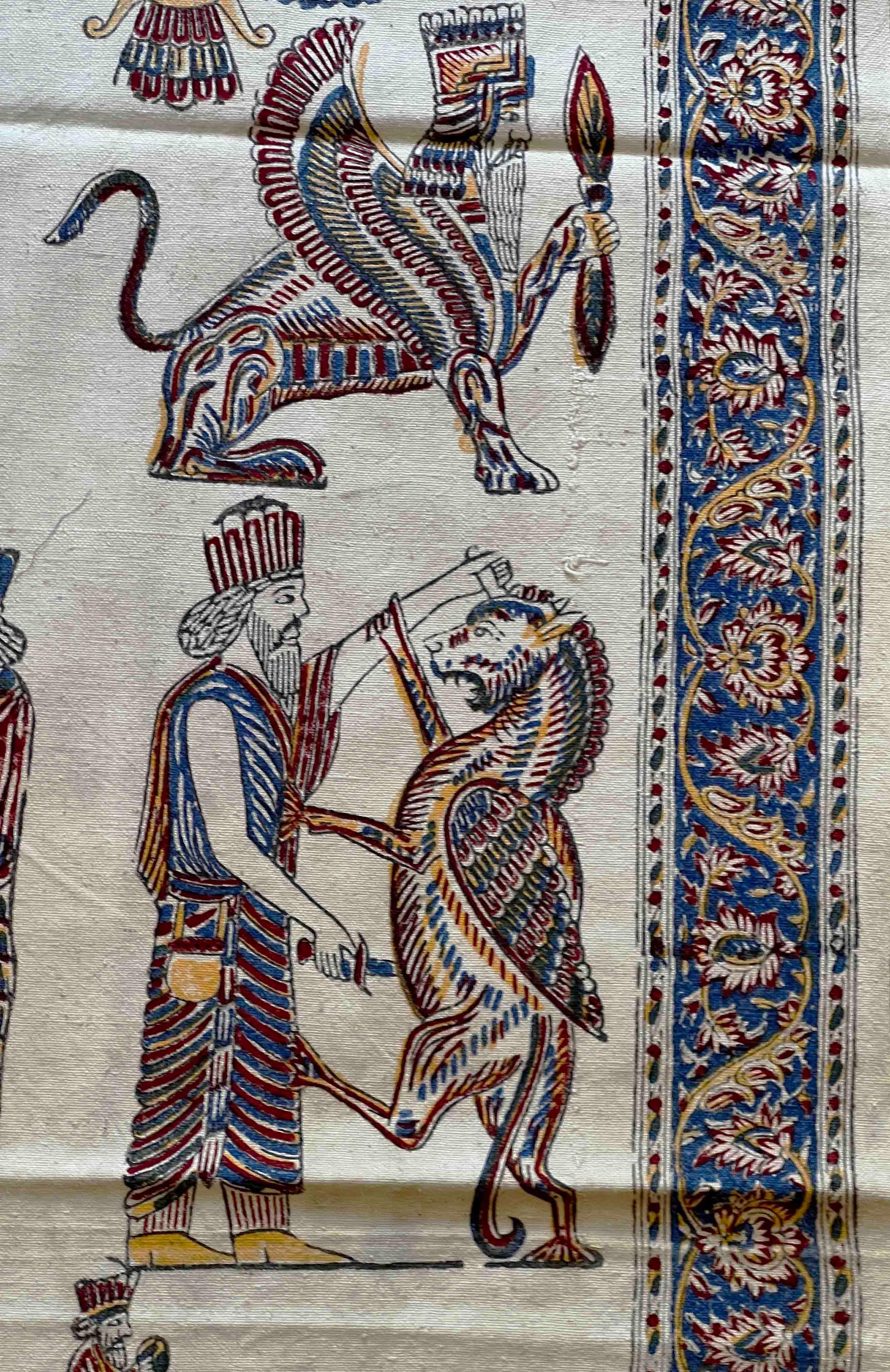 712 -  Orientalisches bedrucktes Textil im Angebot 2