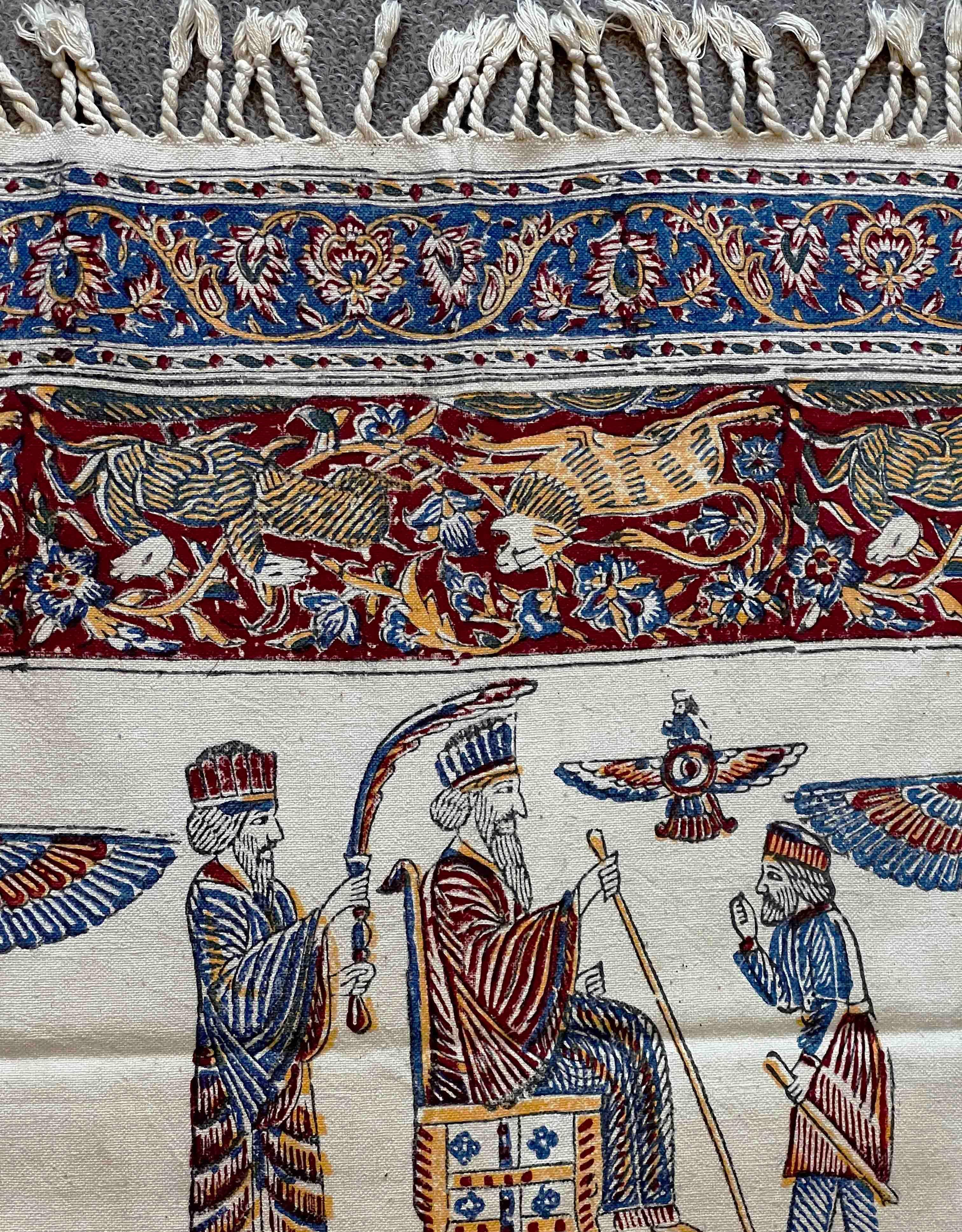 712 -  Orientalisches bedrucktes Textil im Angebot 3