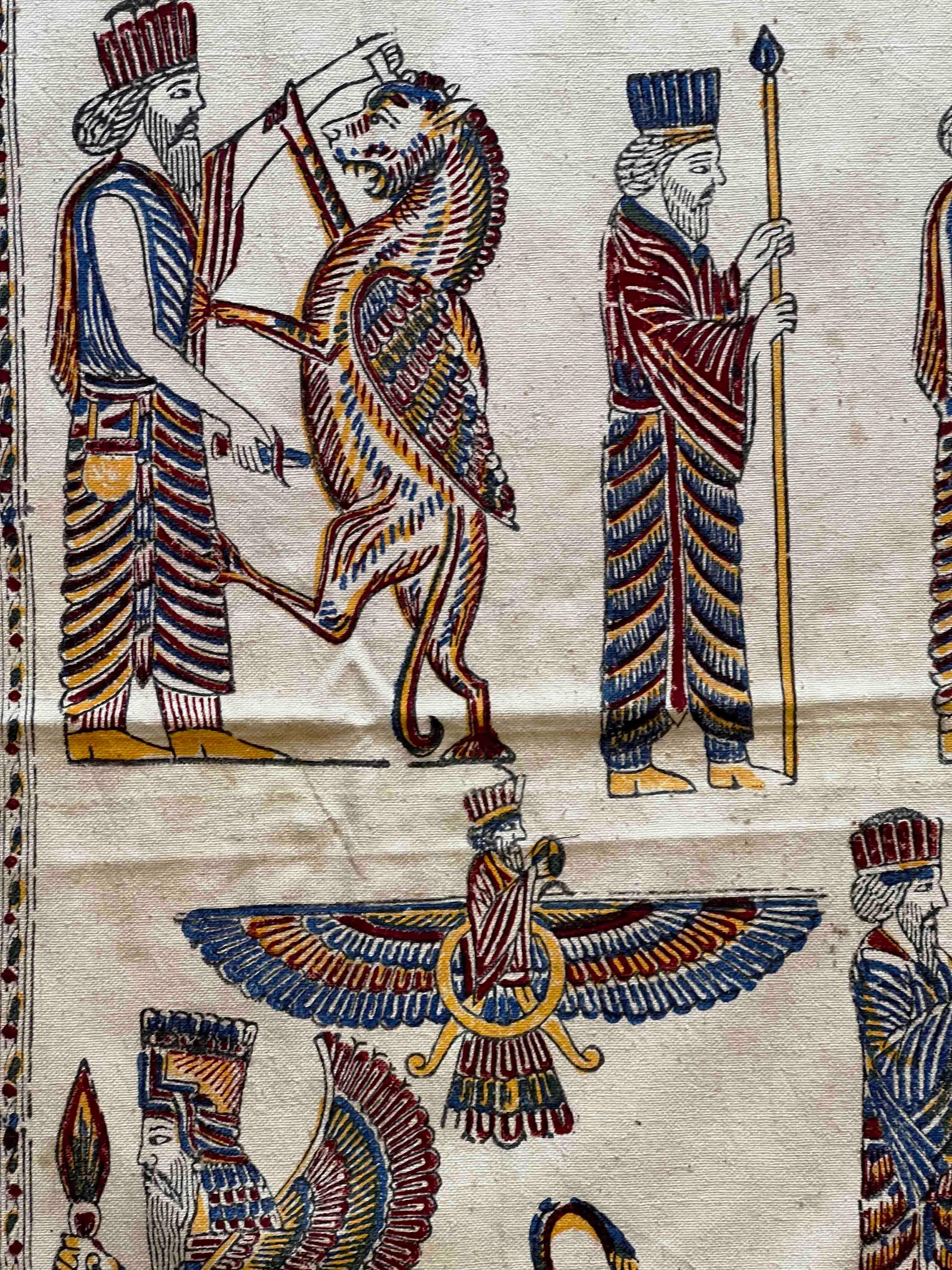 712 -  Orientalisches bedrucktes Textil im Angebot 5