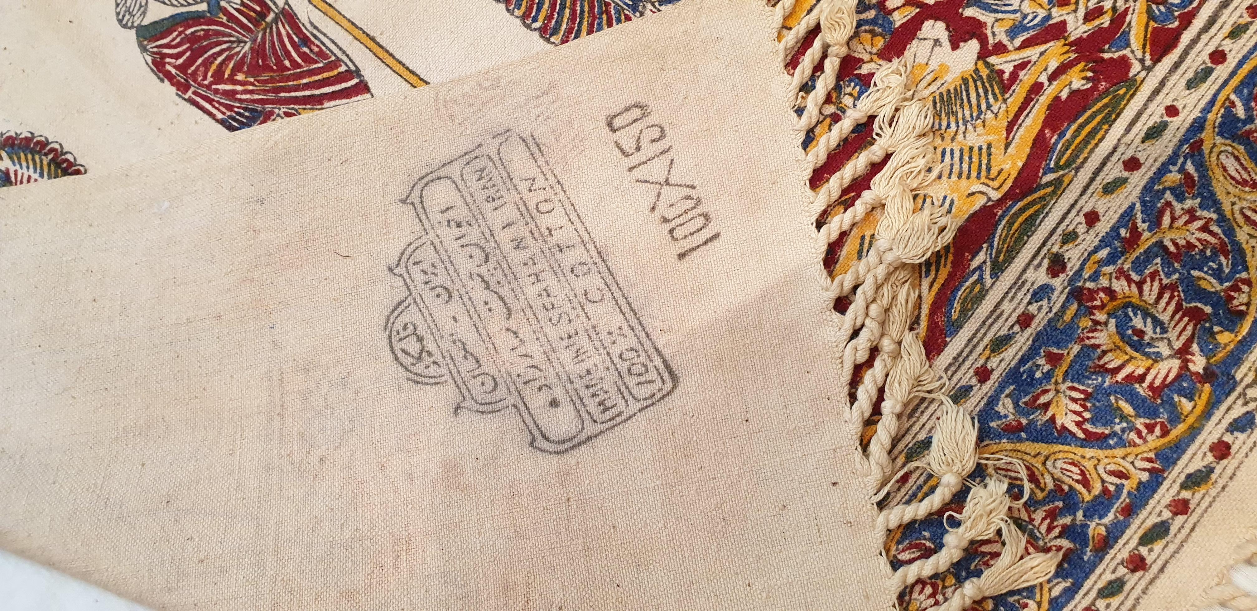 712 - Orientalisch bedrucktes Textil.