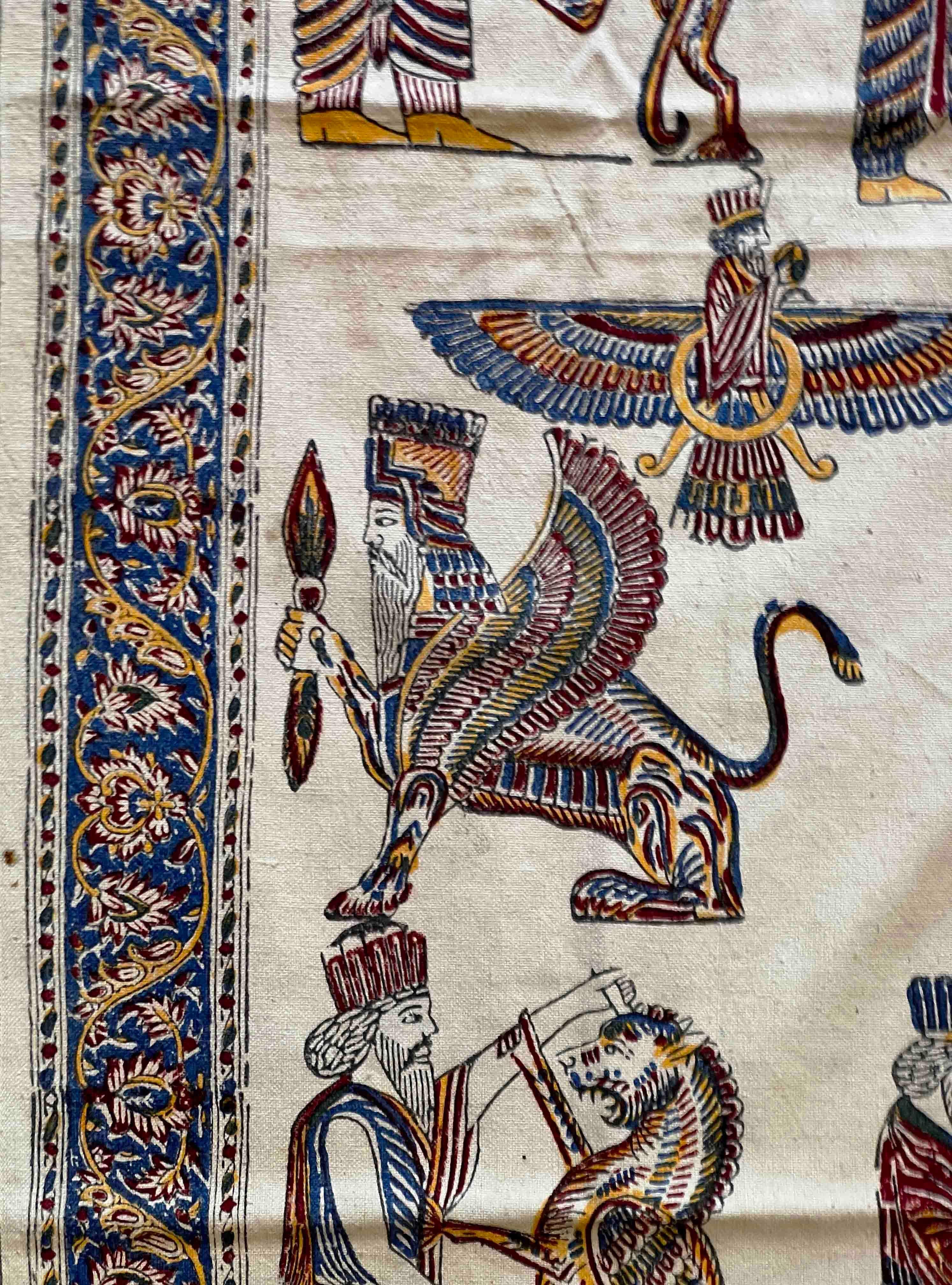 712 -  Orientalisches bedrucktes Textil im Angebot 1