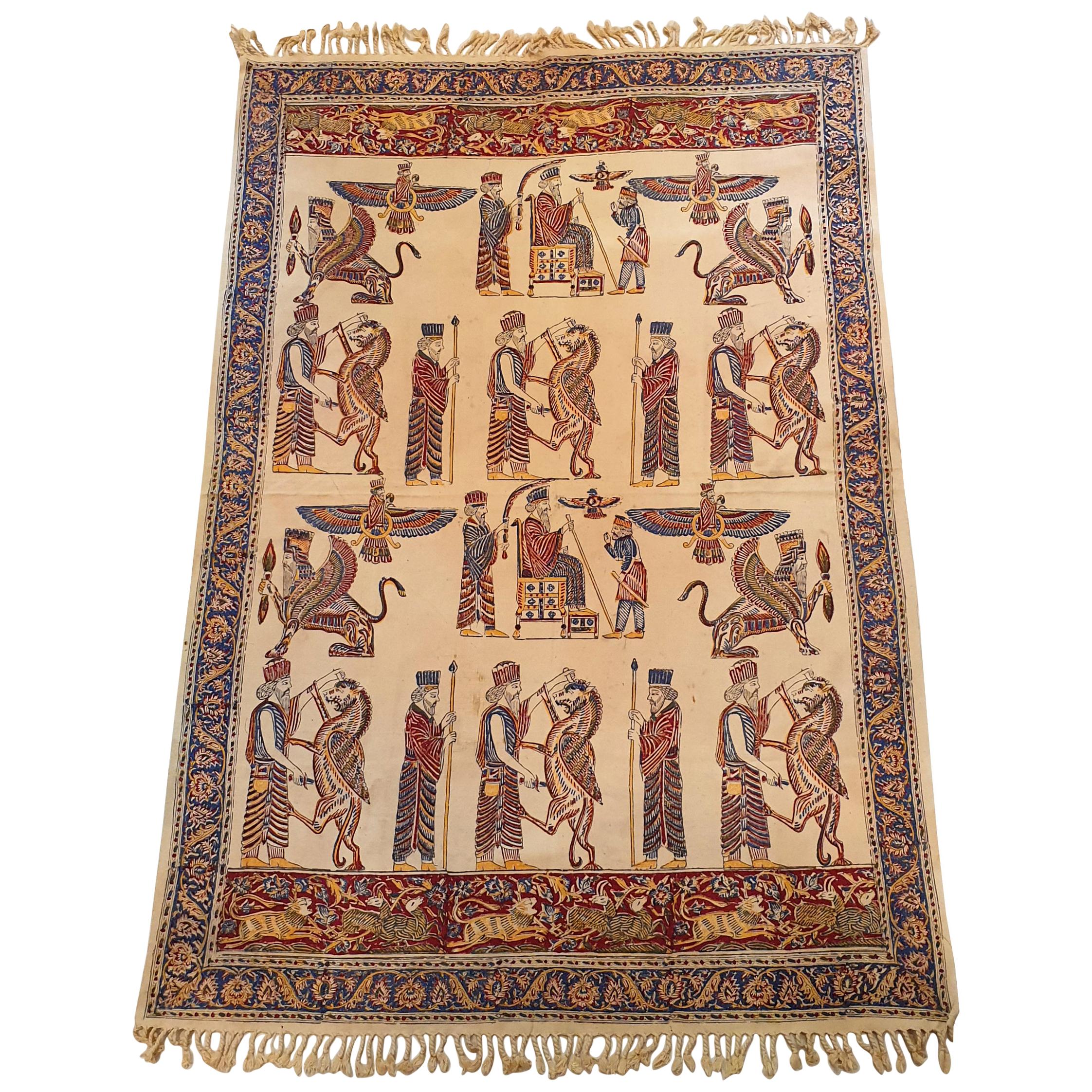 712 -  Orientalisches bedrucktes Textil im Angebot