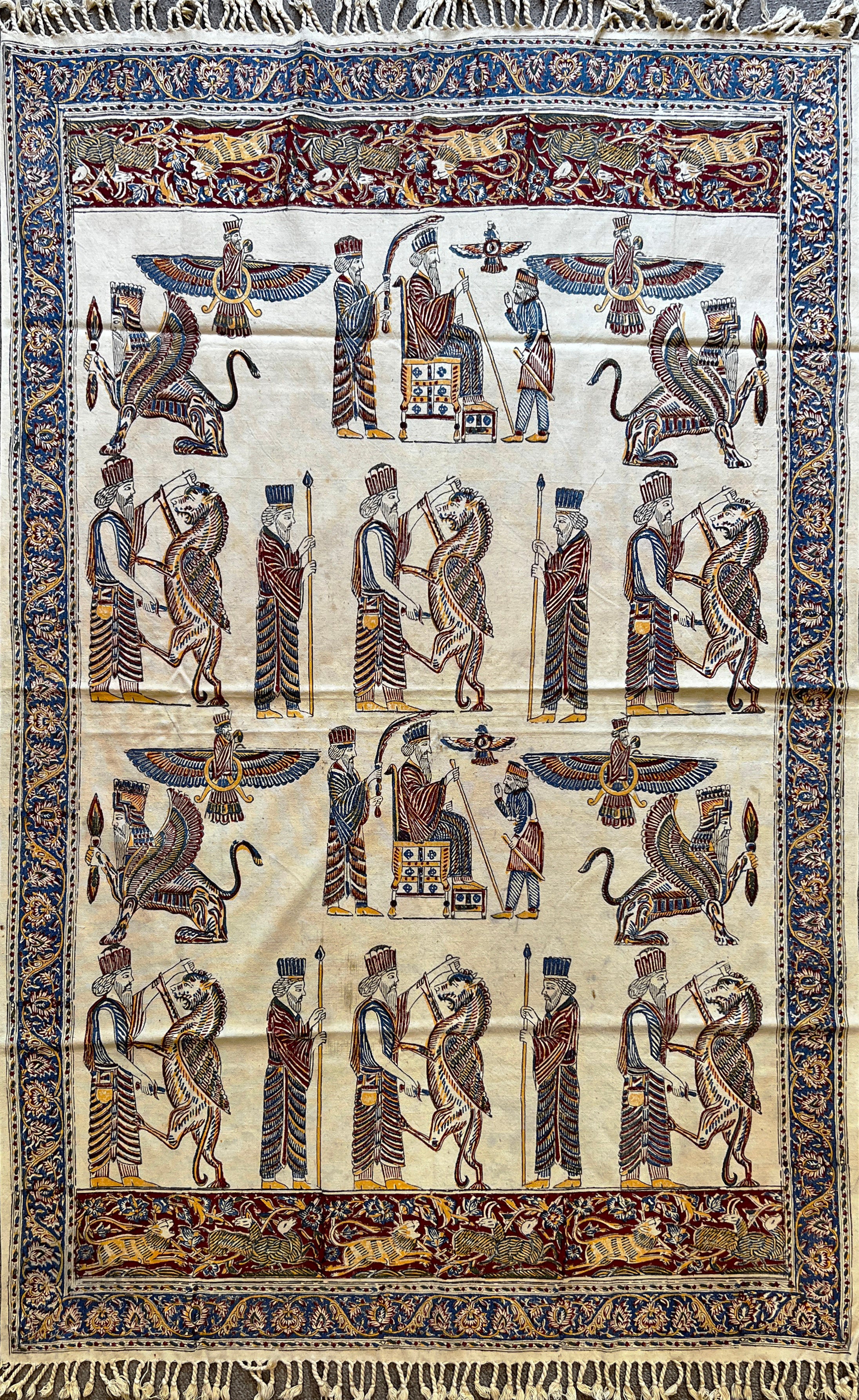 712 -  Orientalisches bedrucktes Textil im Angebot