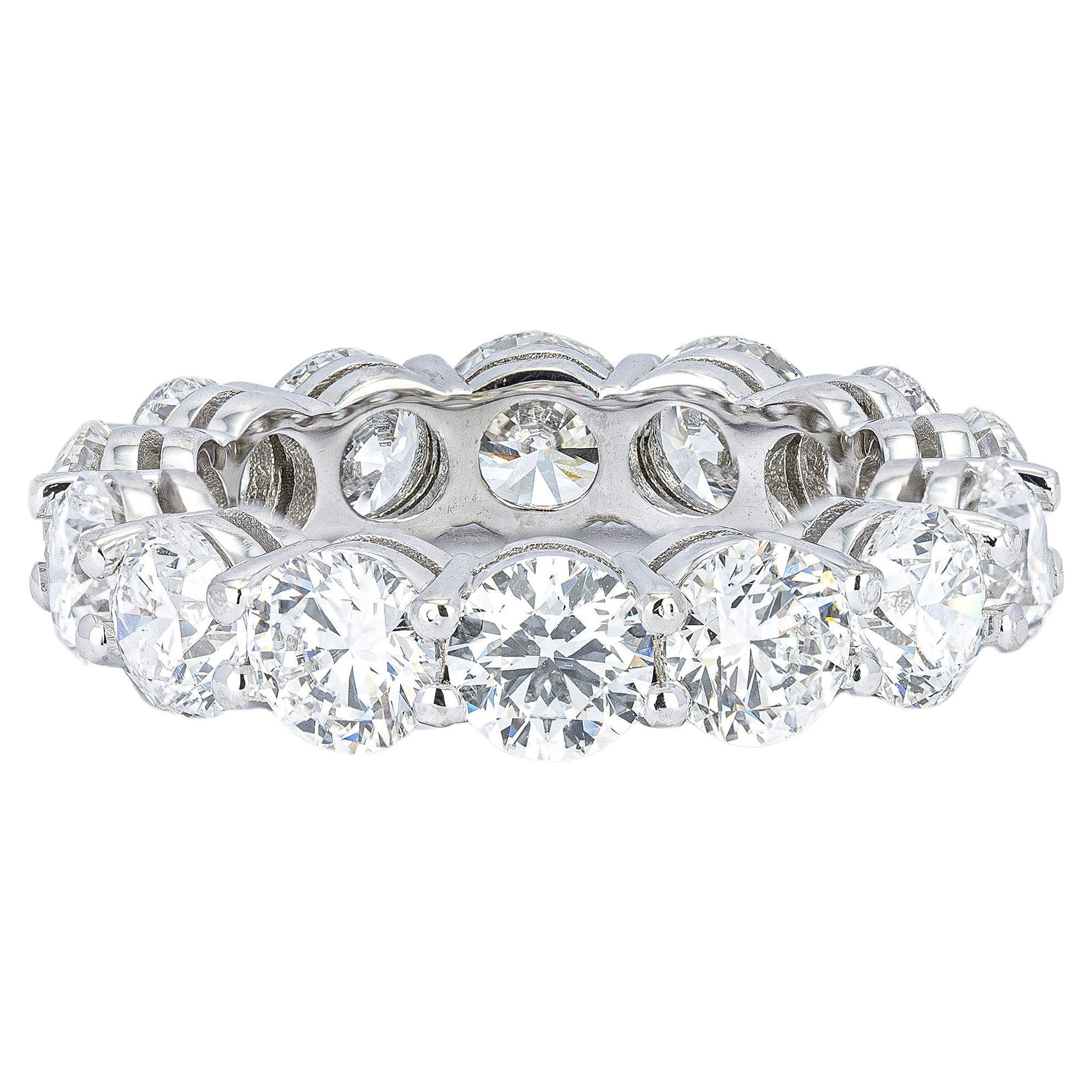 7.12ct Eternity Band Ring 18kt White Gold