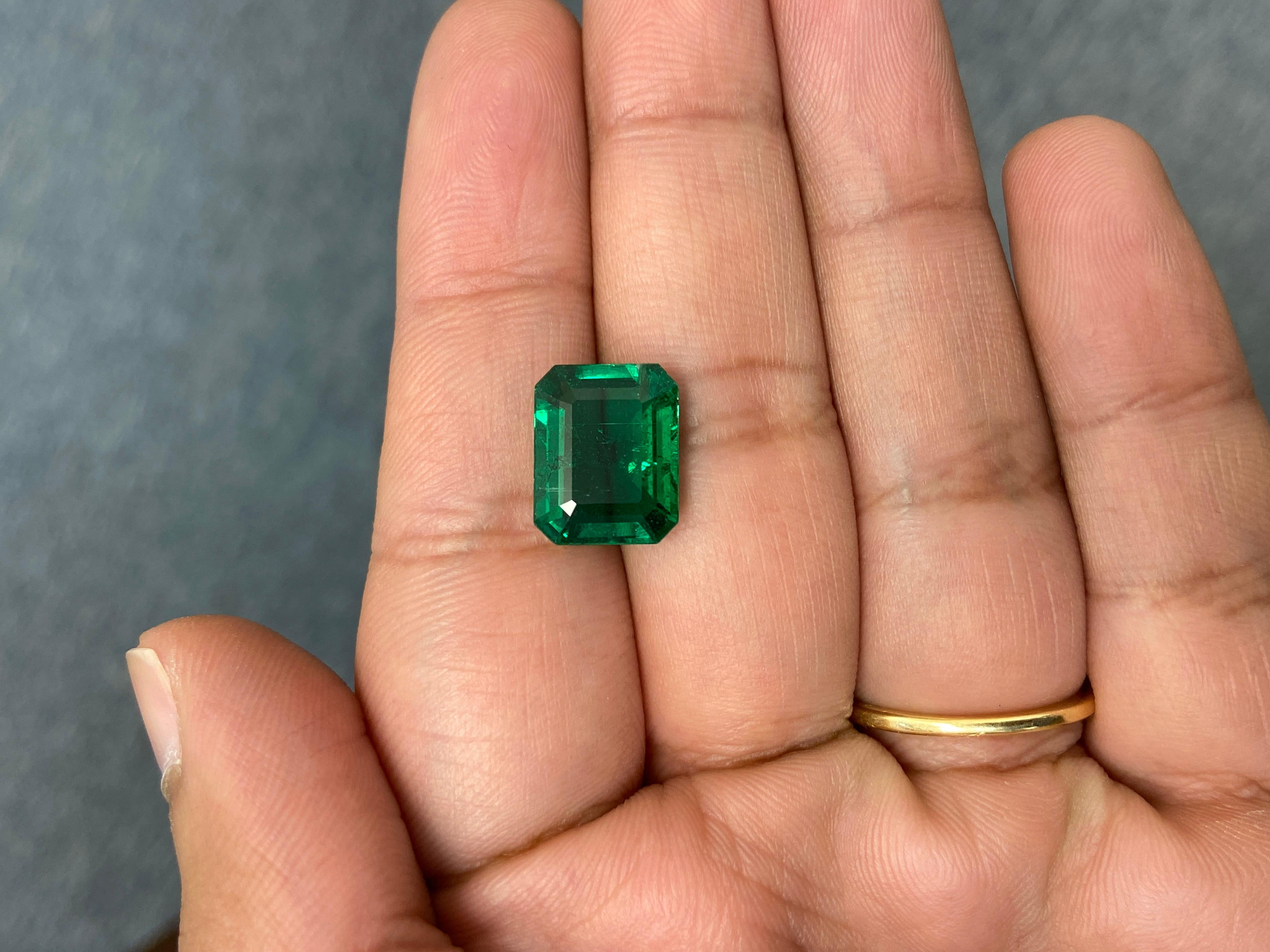 7.13 Carat GRS Certified Octagonal-Cut No Oil Emerald 2