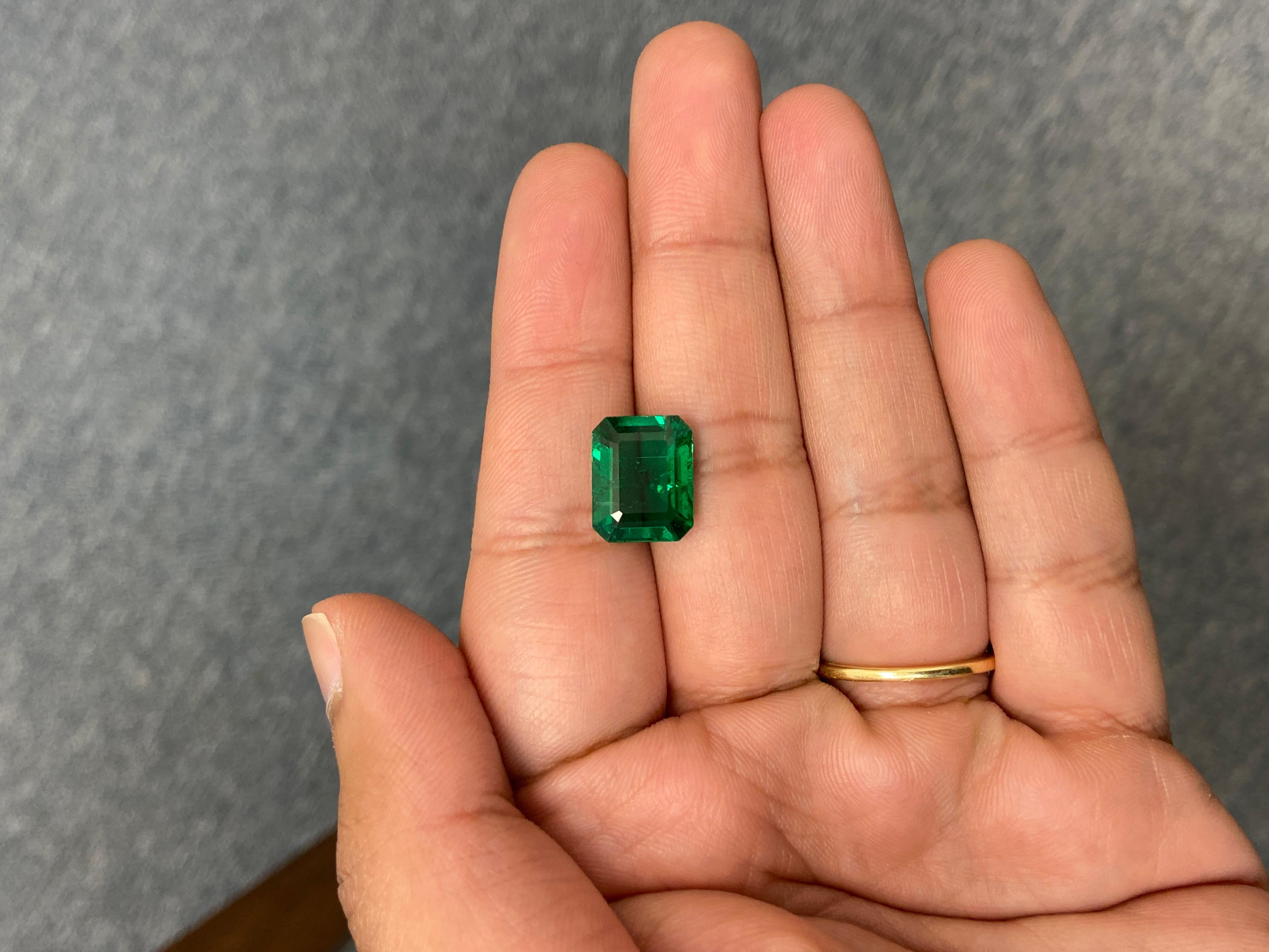 7.13 Carat GRS Certified Octagonal-Cut No Oil Emerald 3