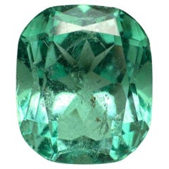 7.13 Carat Vivacious Bluish Green Colombian Emerald - Chivor Cushion Cut Gem