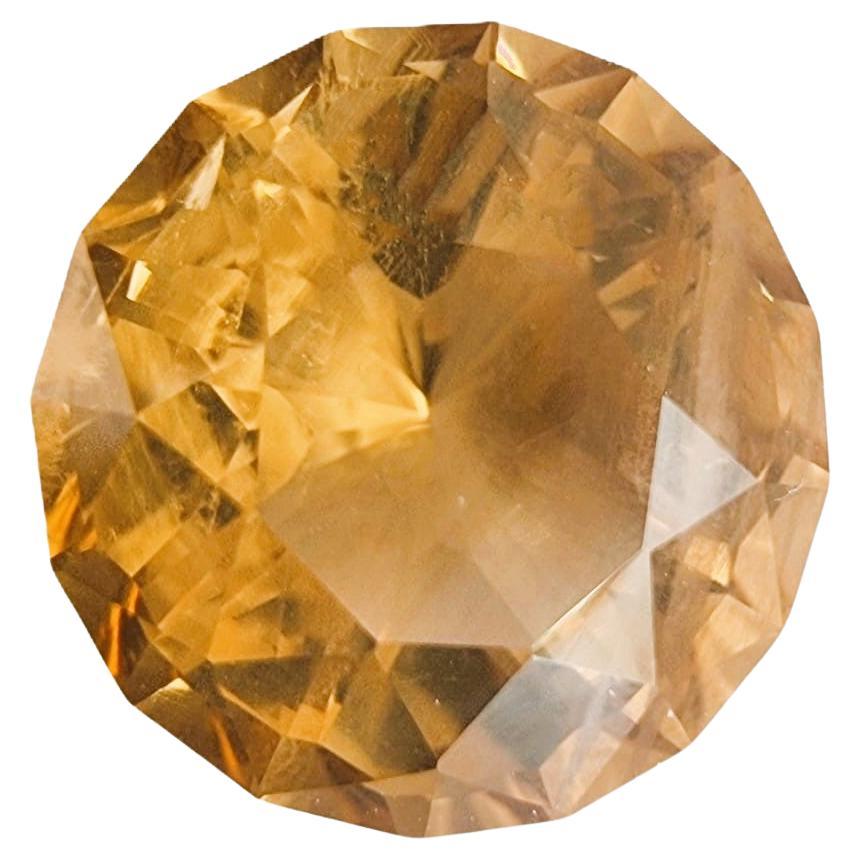 7.13ct Round Cut Natural Citrine Loose Gemstone  For Sale