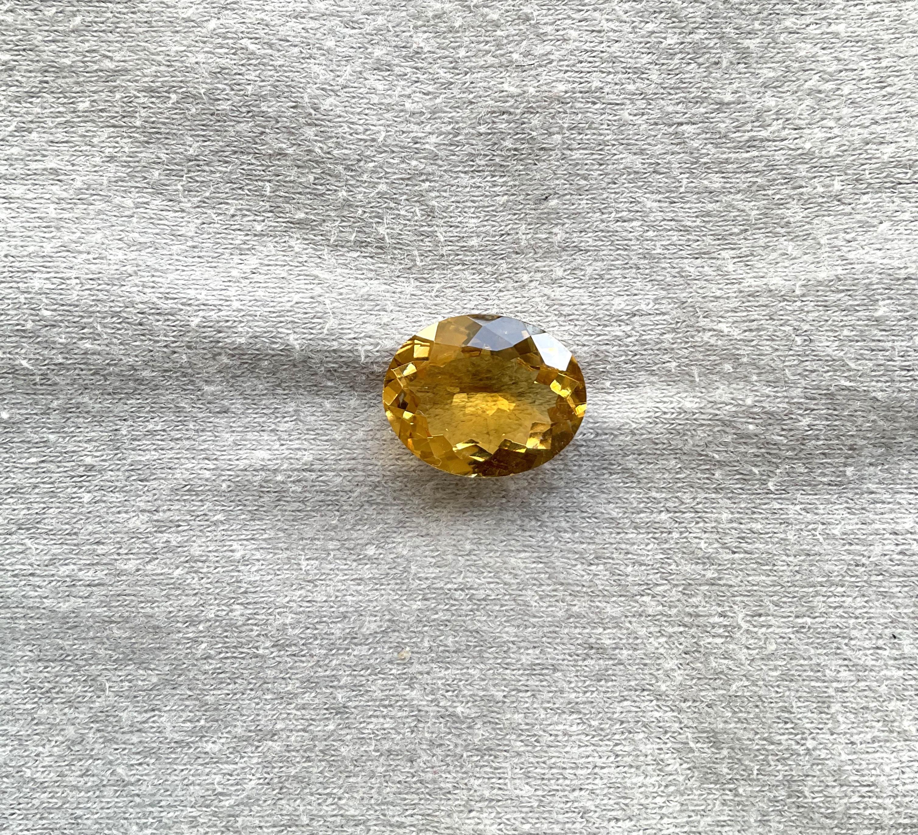 Women's or Men's 7.14 Carats Orange Tourmaline Oval Faceted Cutstone For Jewelry Natural Gemstone For Sale