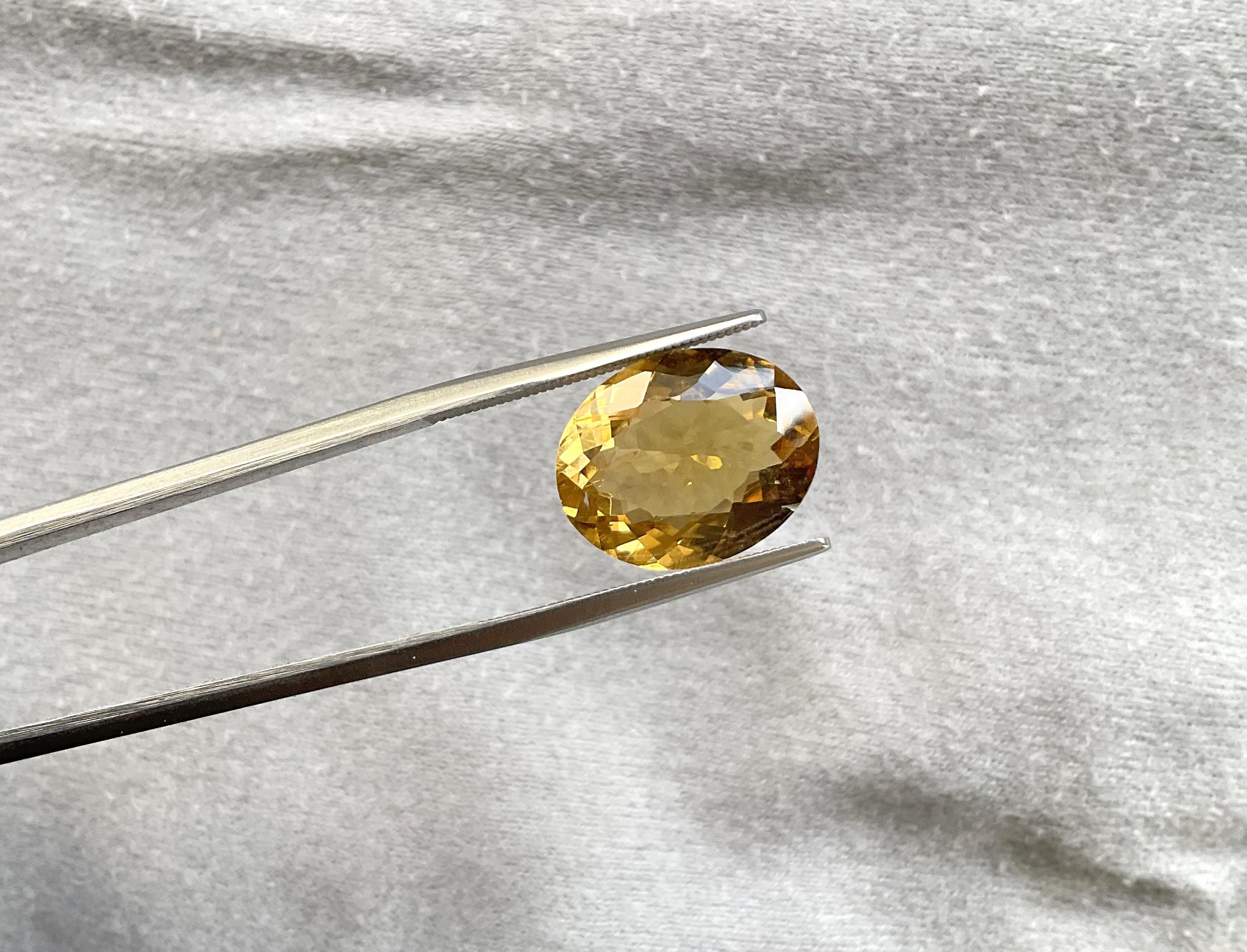 7.14 Carats Orange Tourmaline Oval Faceted Cutstone For Jewelry Natural Gemstone For Sale 1