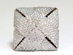 7.15 Carat 3D Unisex Cross Weave Dome Diamond Ring 18 Karat*
