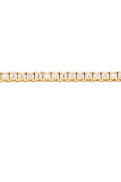 Designer Nijma M 7.15ct Canadian Diamond Tennis Necklace in 18K Gold