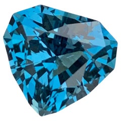 7,15 quilates magnífica gema facetada de topacio azul de Londres en forma de trillón para joyería