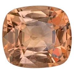 7.15 Carat Loose Peach Tourmaline Stone Cushion Cut Natural African Gemstone