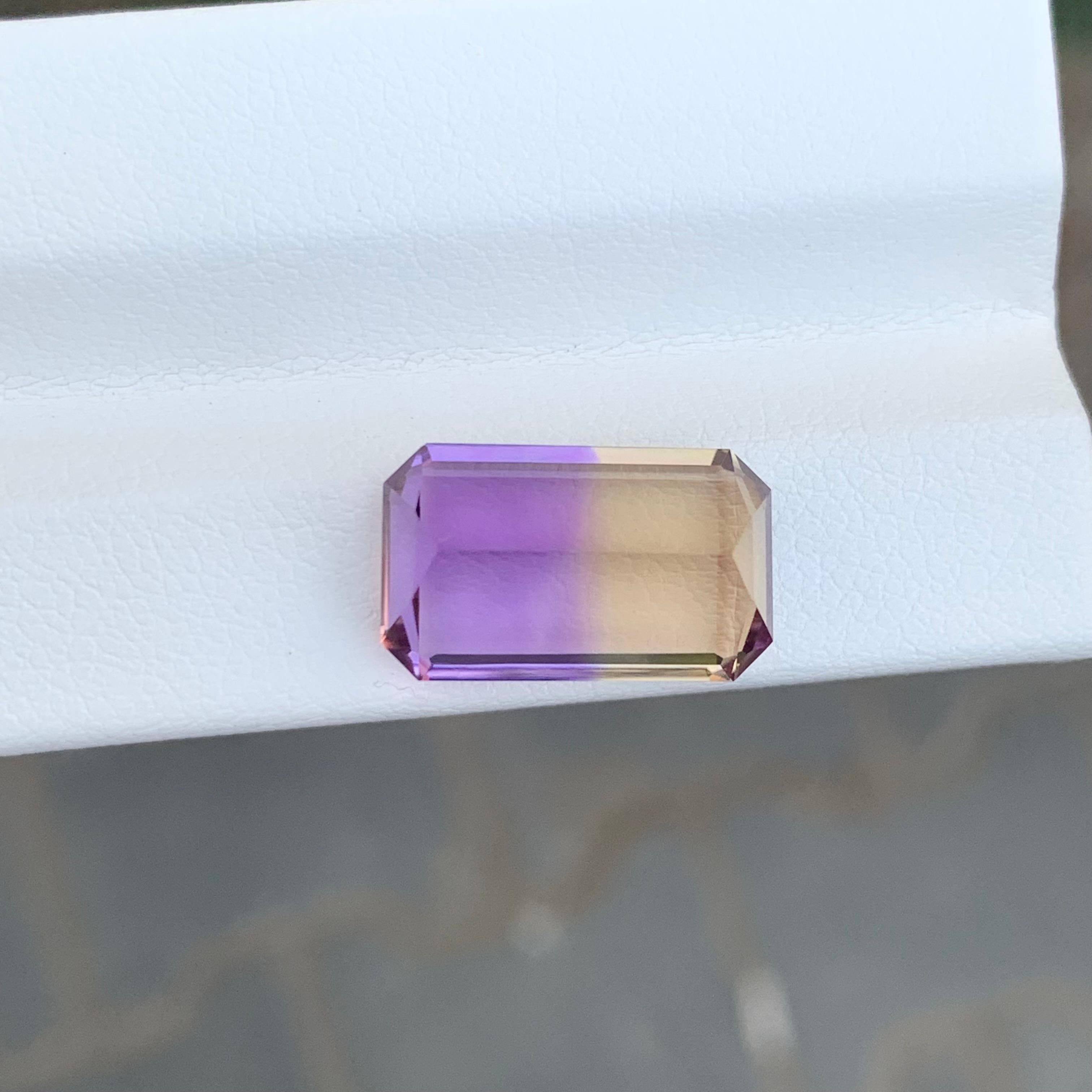 7.15 Karat natürlicher loser Ametrin \ Bolivianit Smaragd Form Edelstein im Angebot 2