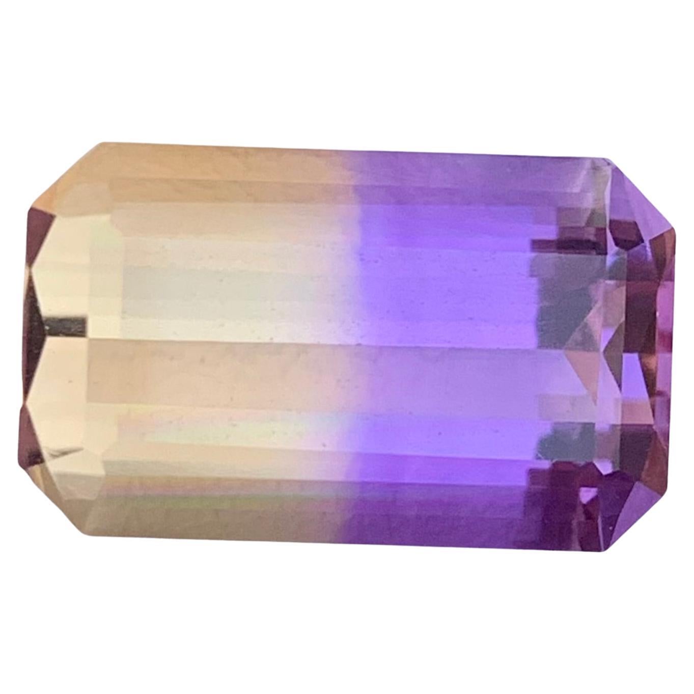 7.15 Carat Natural Loose Ametrine \ Bolivianite Emerald Shape Gemstone