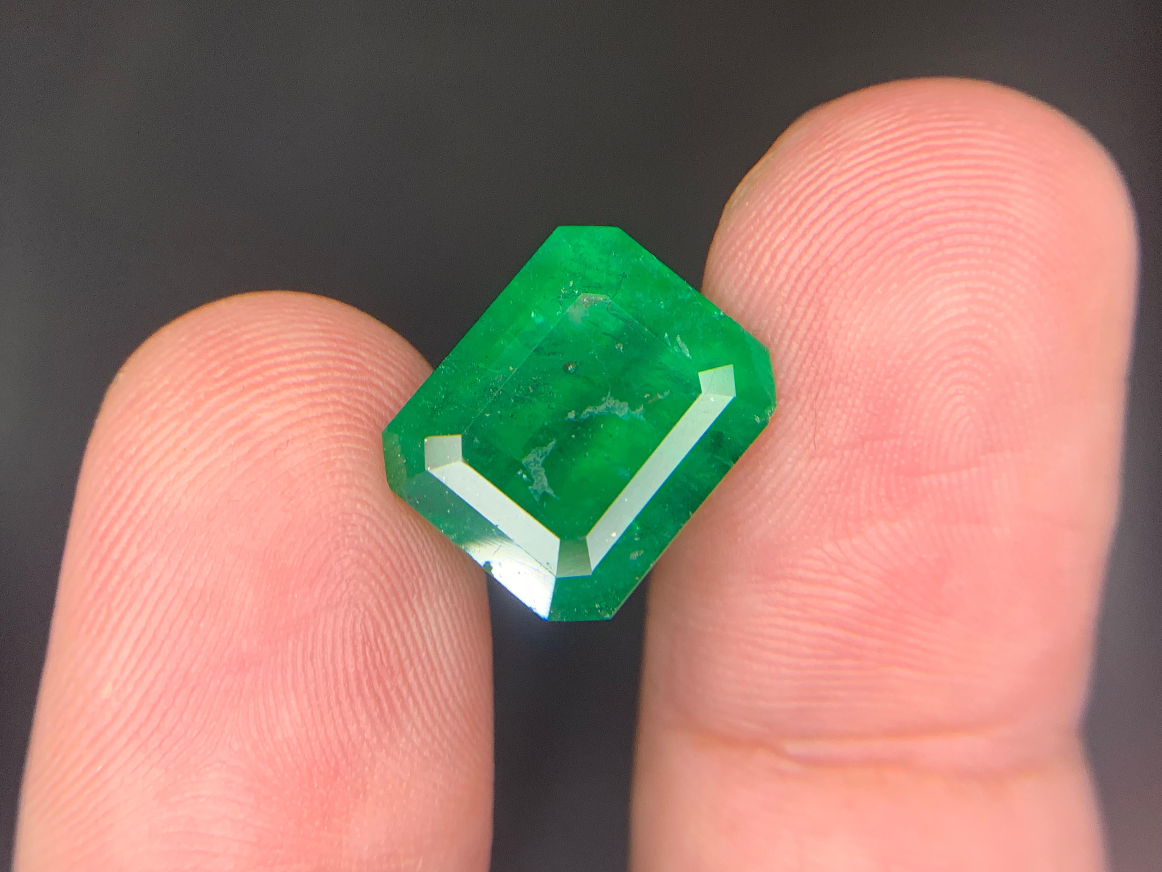 Gemma di smeraldo naturale sciolta da 7.15 carati proveniente da Swat, Pakistan in vendita 1