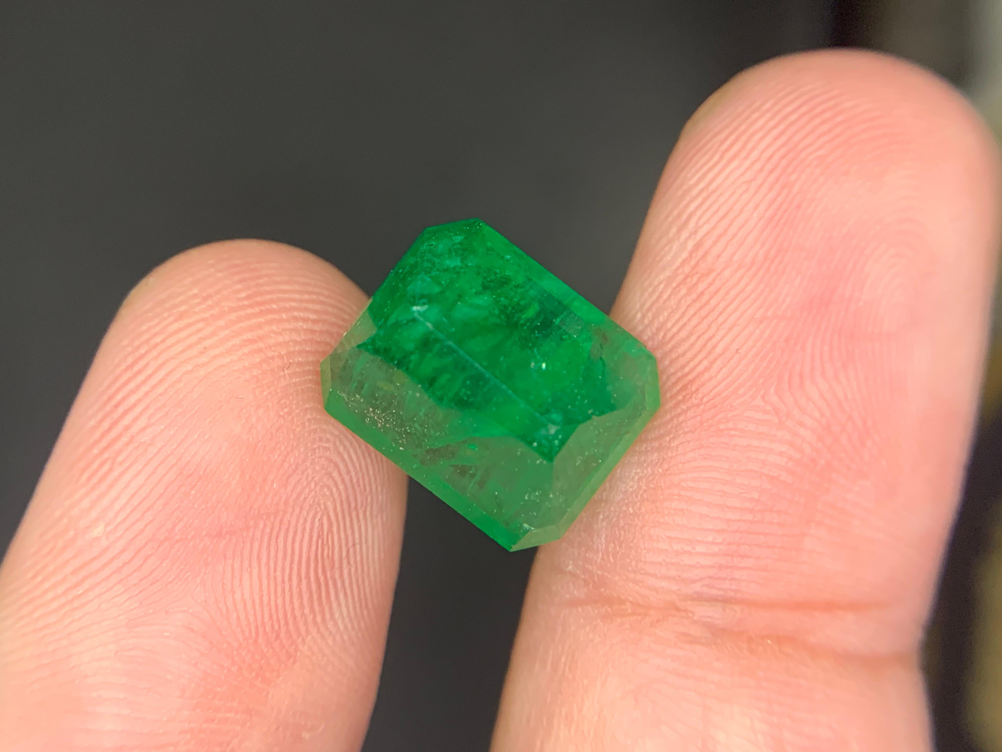 Gemma di smeraldo naturale sciolta da 7.15 carati proveniente da Swat, Pakistan in vendita 3