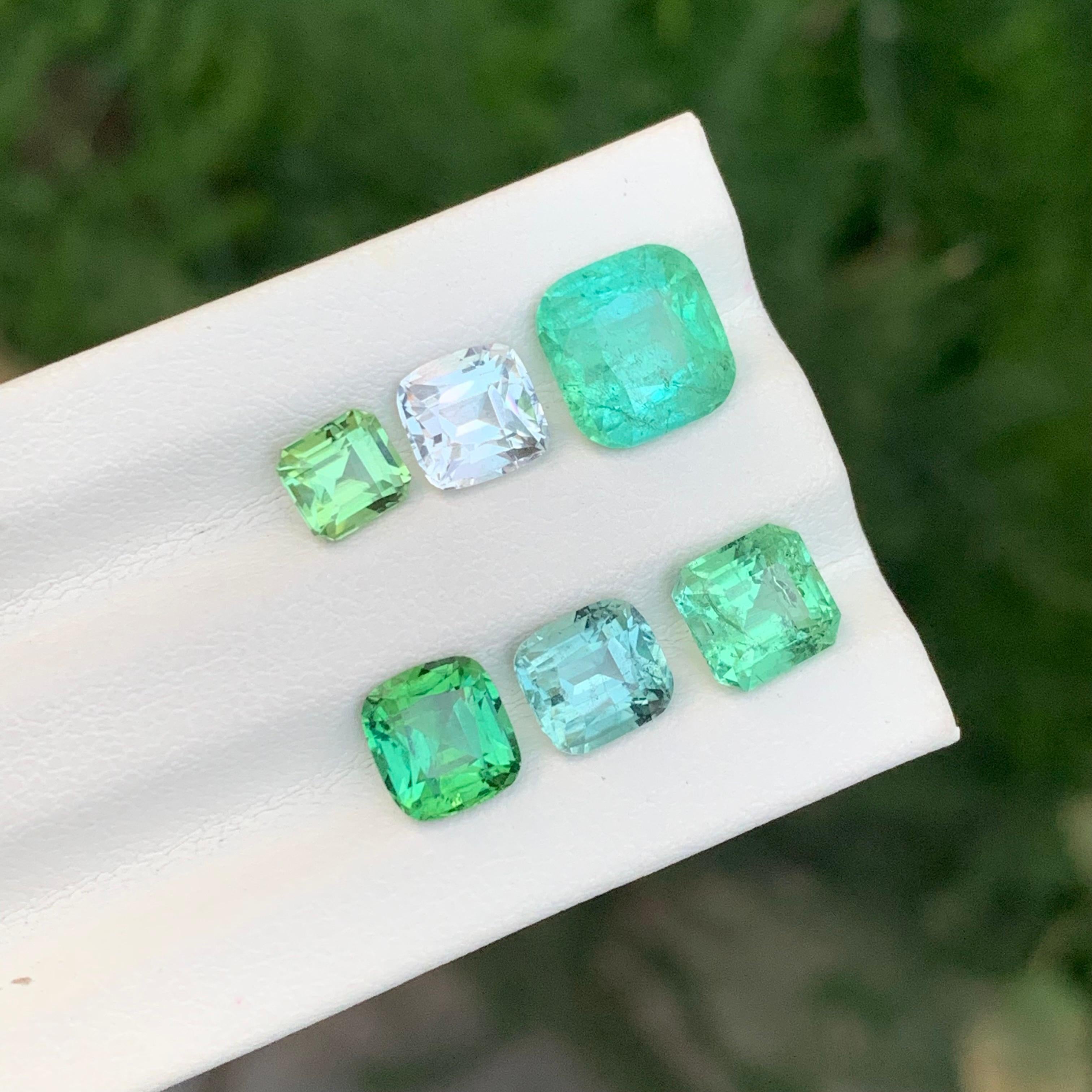 Arts and Crafts 7.15 Carat Natural Loose Tourmaline Lot For Jewellery Making For Sale