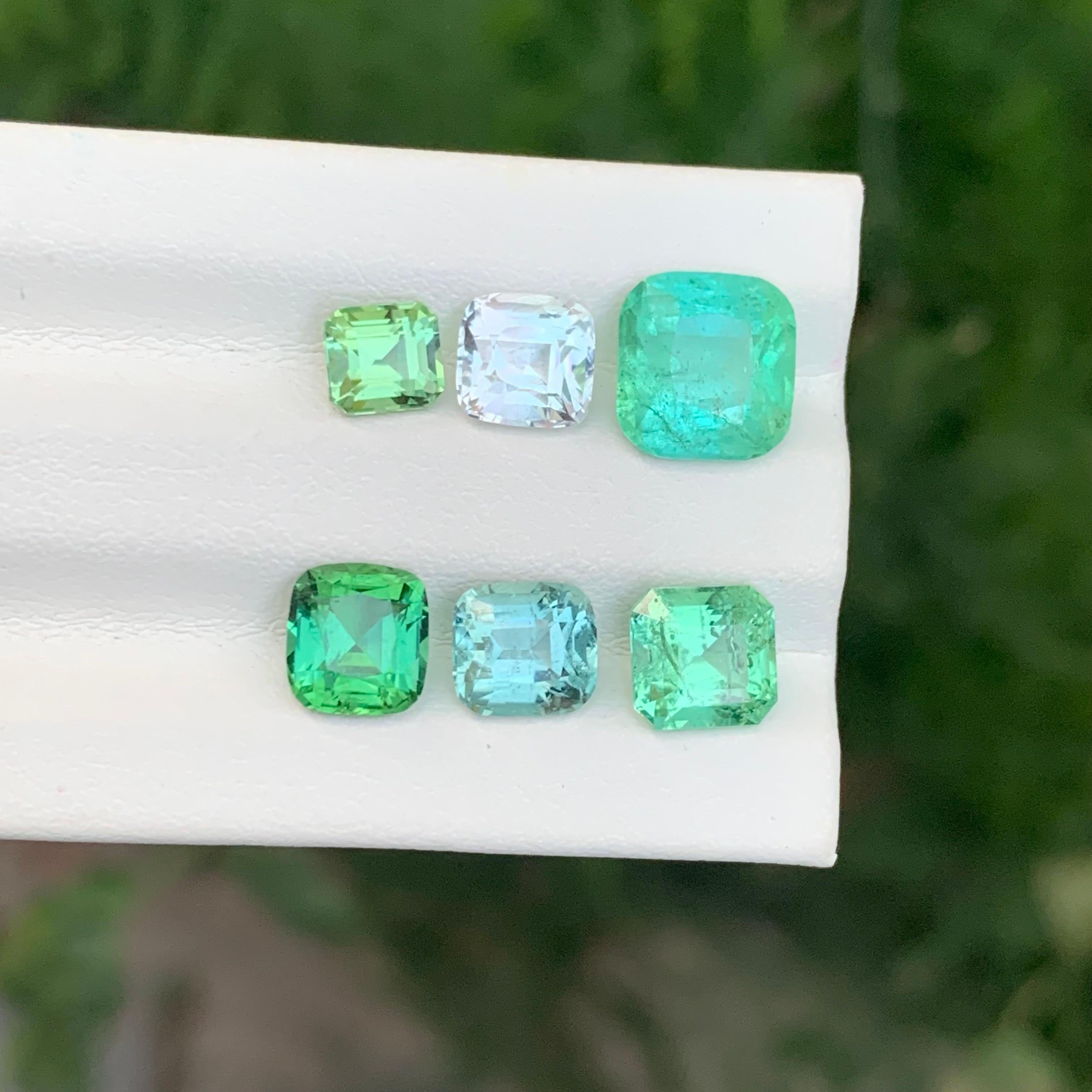 Mixed Cut 7.15 Carat Natural Loose Tourmaline Lot For Jewellery Making For Sale