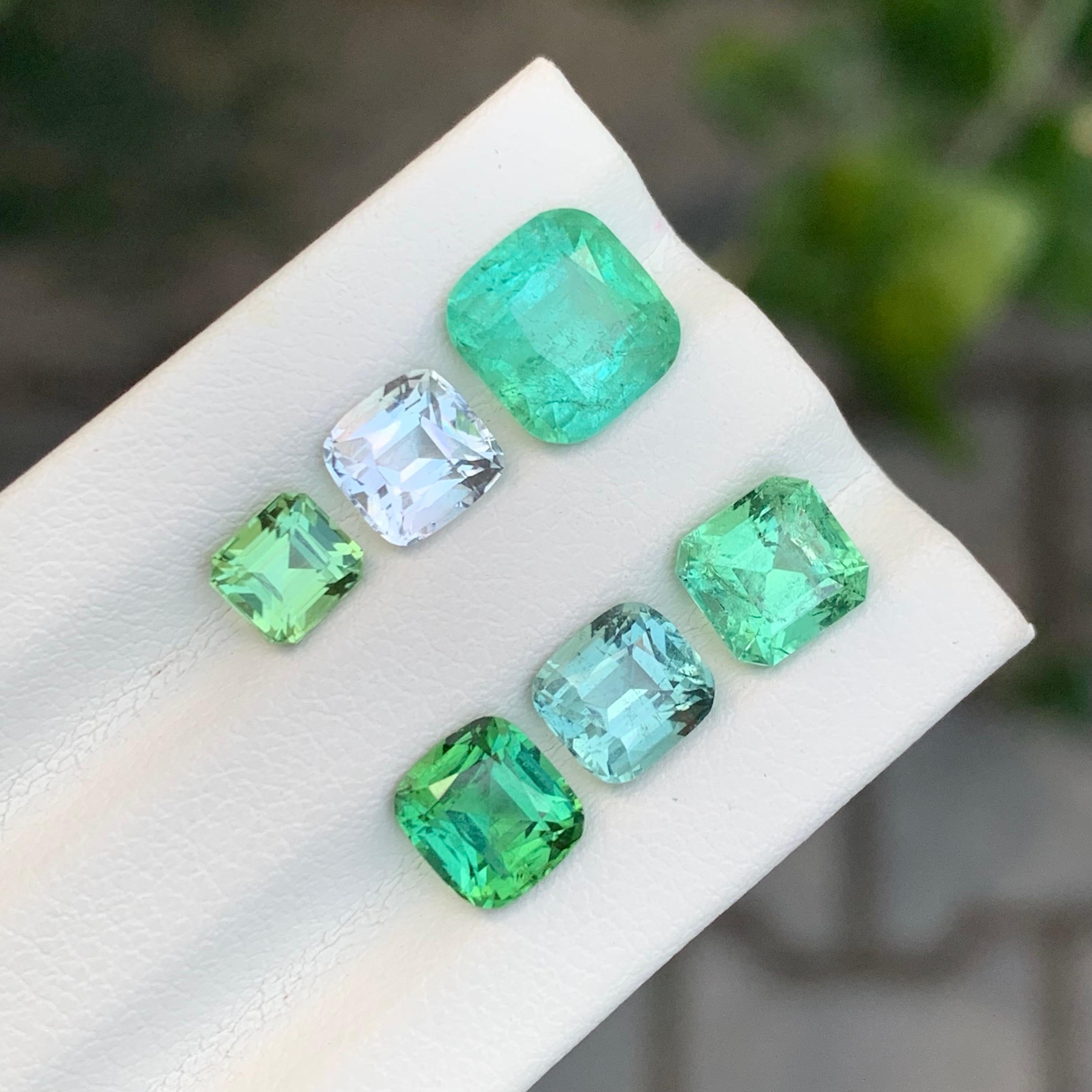 7.15 Carat Natural Loose Tourmaline Lot For Jewellery Making In New Condition For Sale In Peshawar, PK