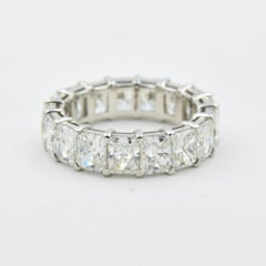 7.15 Karat strahlender Diamant Eternity Band von Norman Silverman in Platin