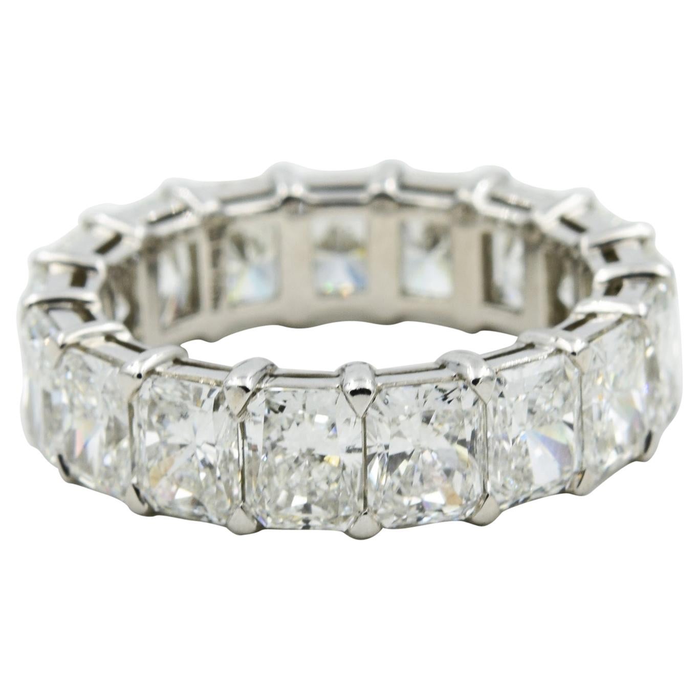 7.15 Carat Radiant Diamond Eternity Band by Norman Silverman in Platinum