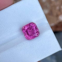 7.15 Carats Sweet Pink Loose Tourmaline Stone Cushion Cut Afghani Gemstone
