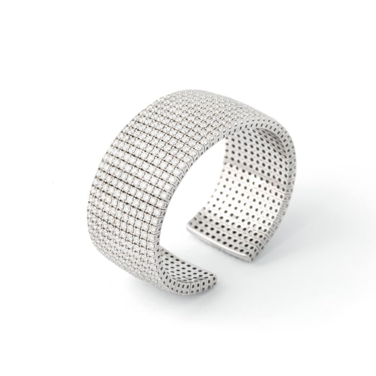 Sterling Silver Diamond Bangle Bracelet Sterling Silver Natural