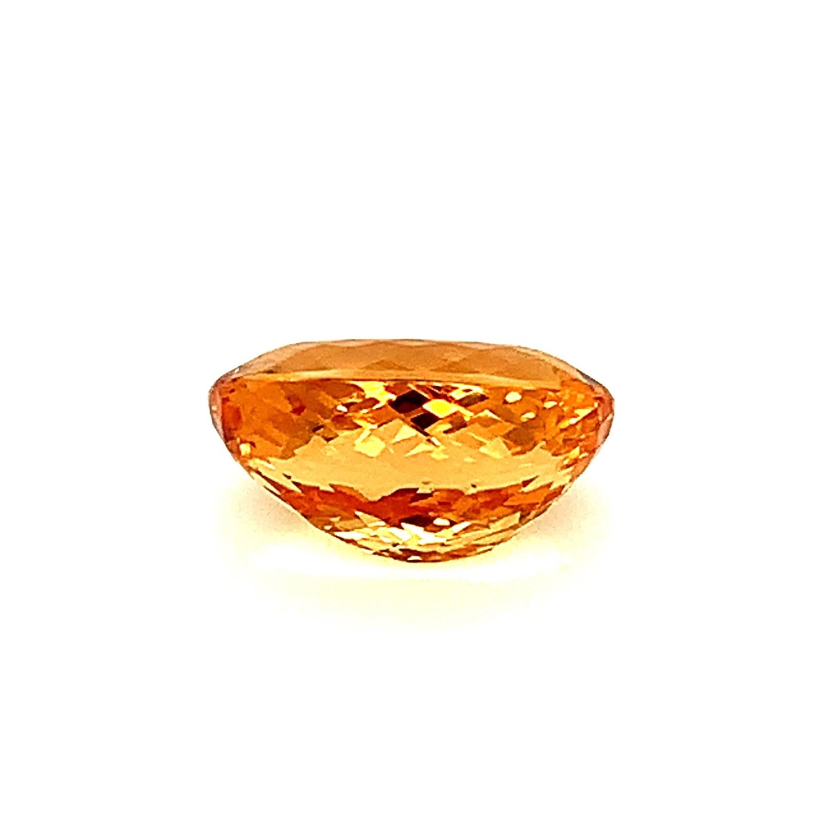 7.16 Carat Precious Imperial Topaz Oval, Unset Loose Gemstone For Sale 1