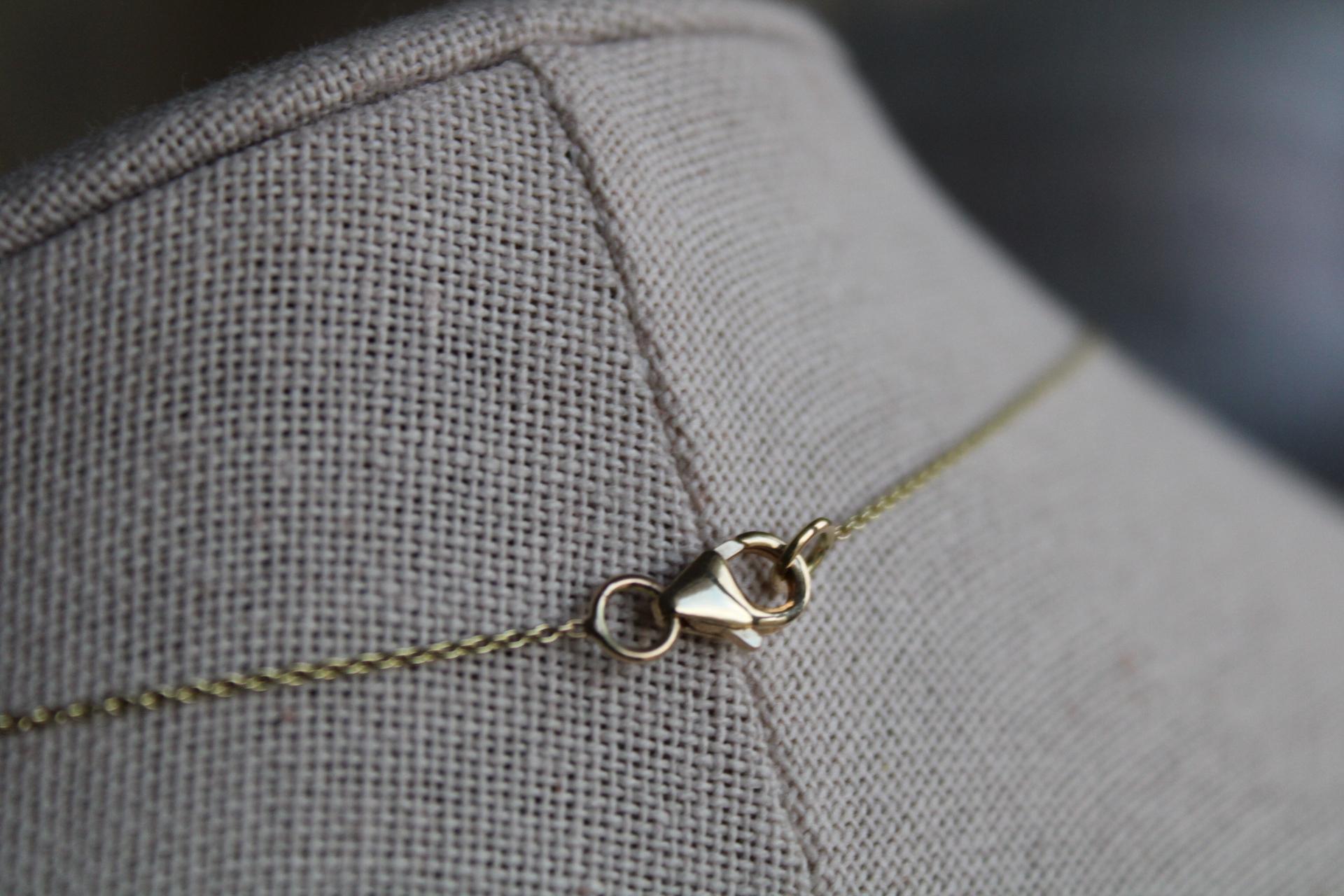 7.18 Carat Tourmaline, Amethyst & Aquamarine 14K Gold Chain Pendant Necklace For Sale 3