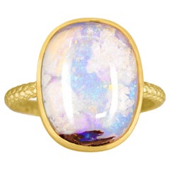 Anello in oro giallo con opale unicorno 3D da 7,19 carati, Talkative 2025