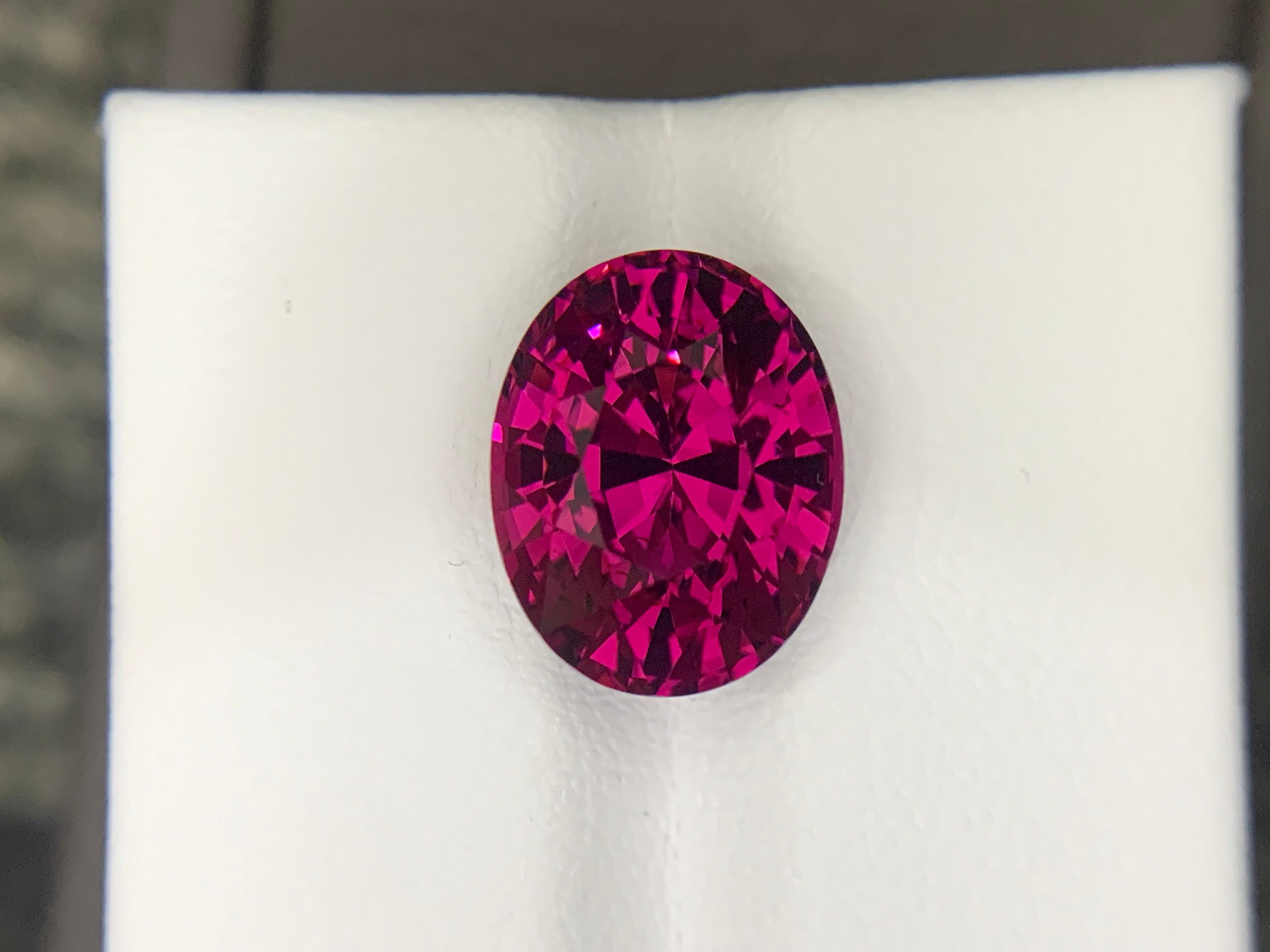 7,19 Karat zertifizierte natürliche Rhodolith Granat lose Edelstein Oval Cut im Angebot 4