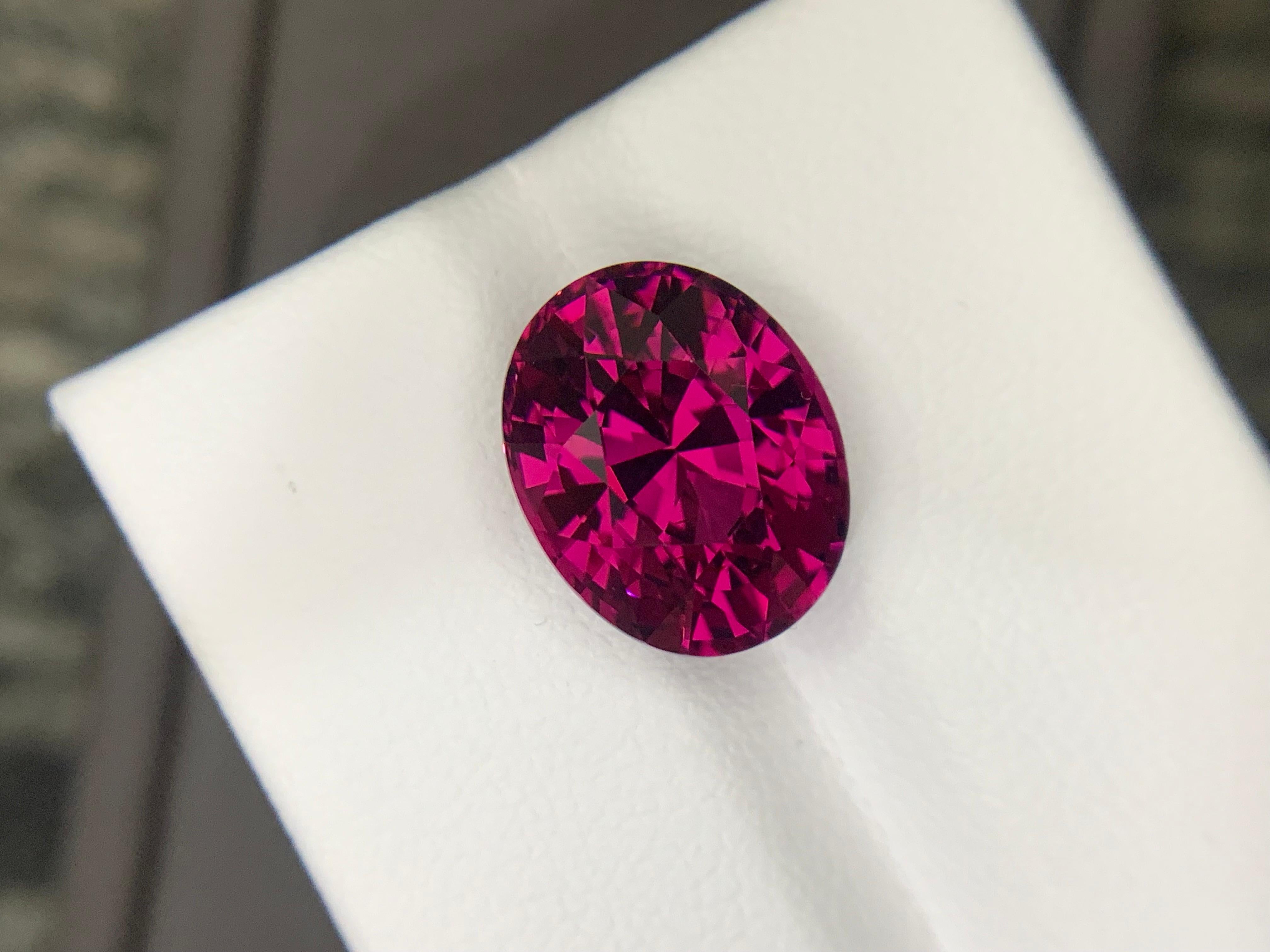 7,19 Karat zertifizierte natürliche Rhodolith Granat lose Edelstein Oval Cut im Angebot 10