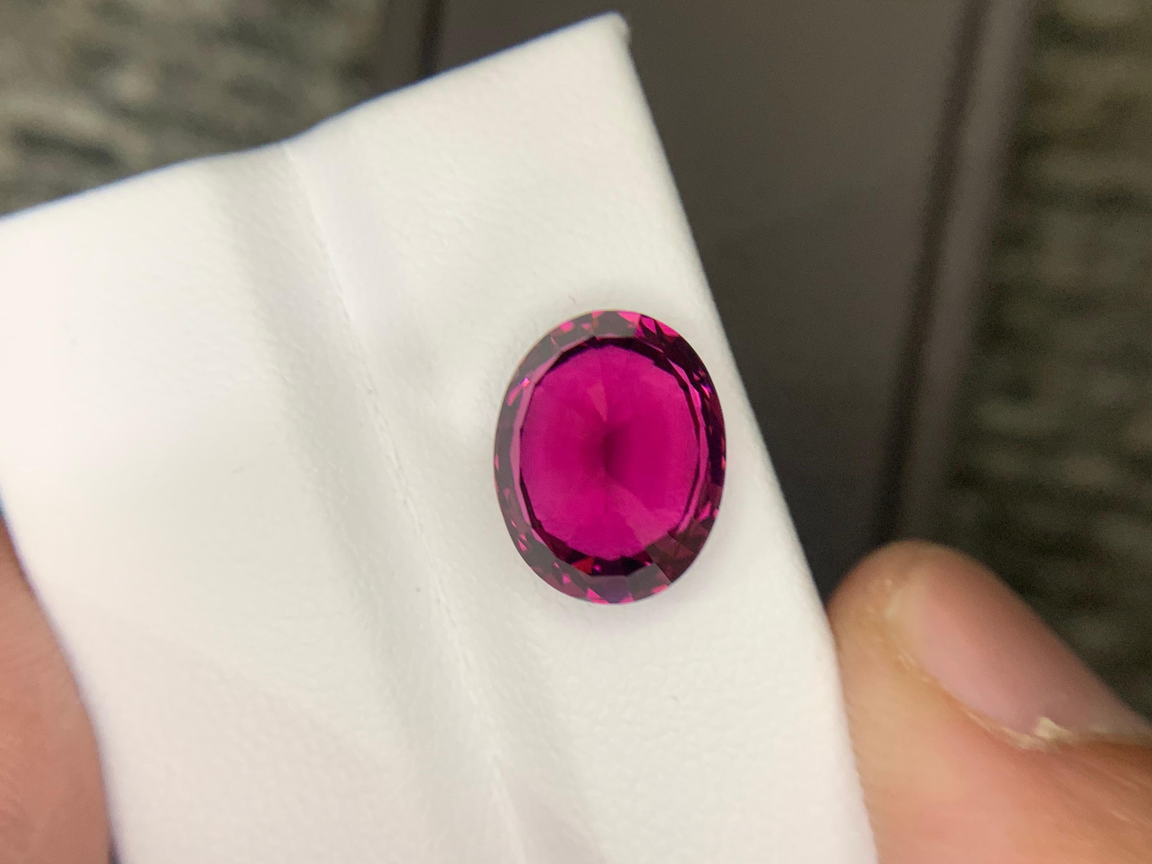 7,19 Karat zertifizierte natürliche Rhodolith Granat lose Edelstein Oval Cut im Angebot 2