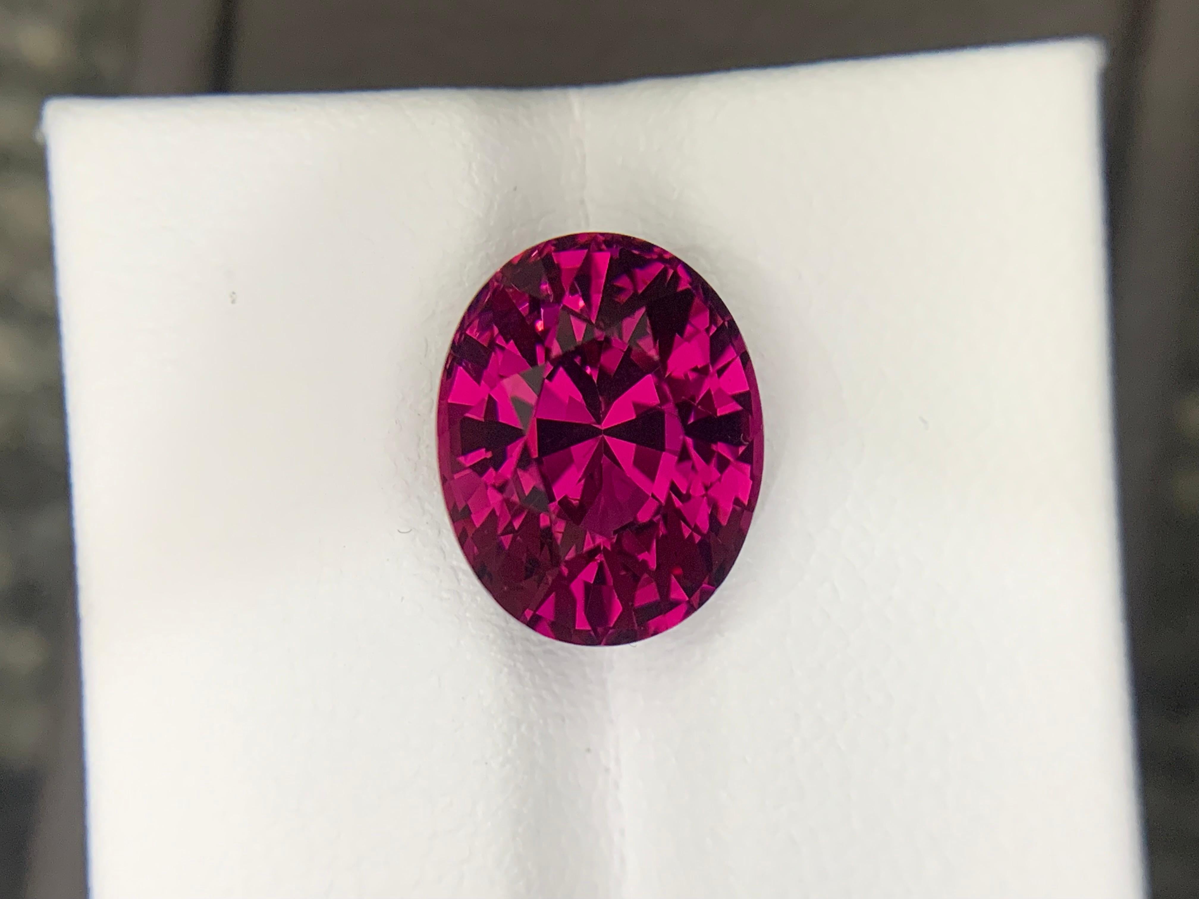 7,19 Karat zertifizierte natürliche Rhodolith Granat lose Edelstein Oval Cut im Angebot 3