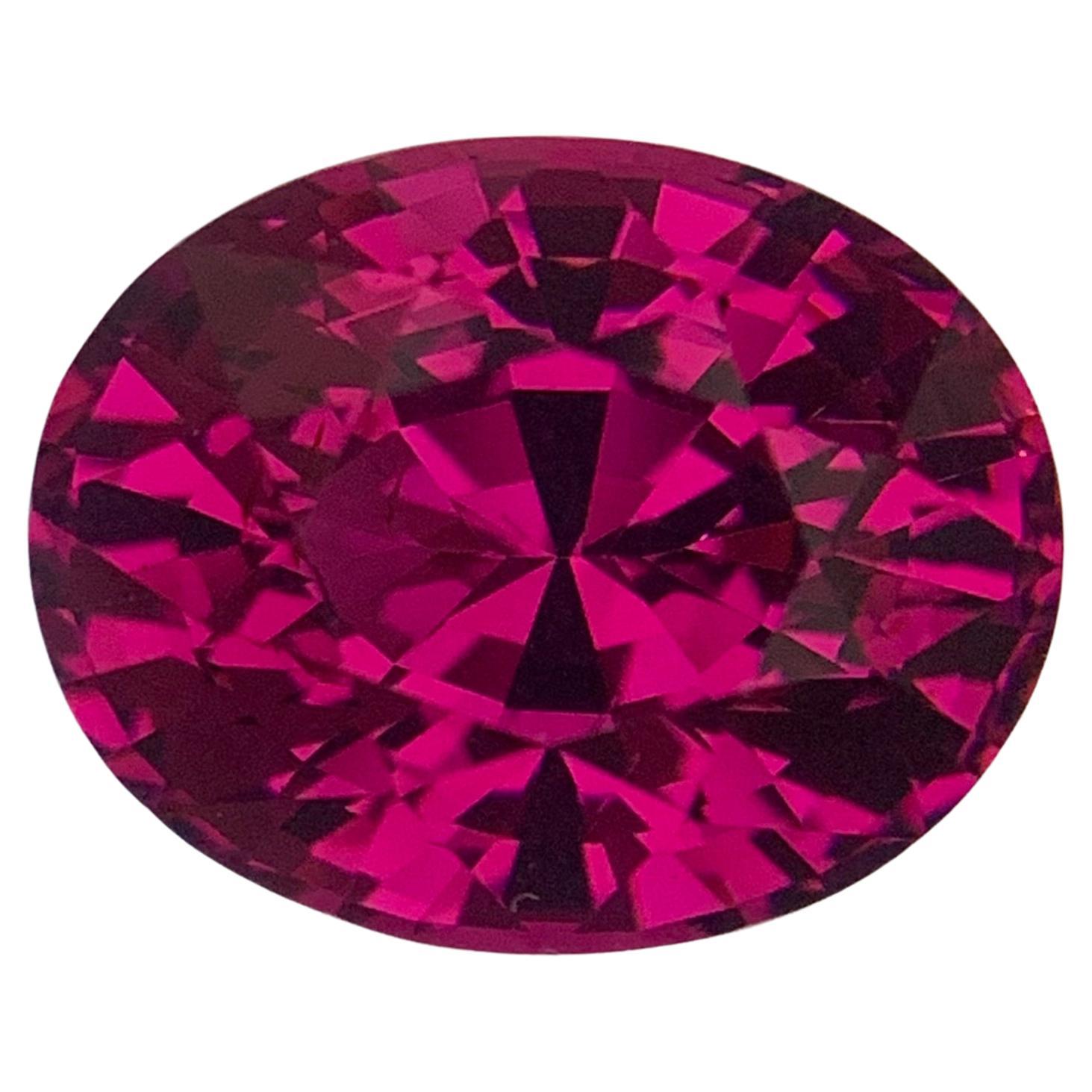 7,19 Karat zertifizierte natürliche Rhodolith Granat lose Edelstein Oval Cut im Angebot